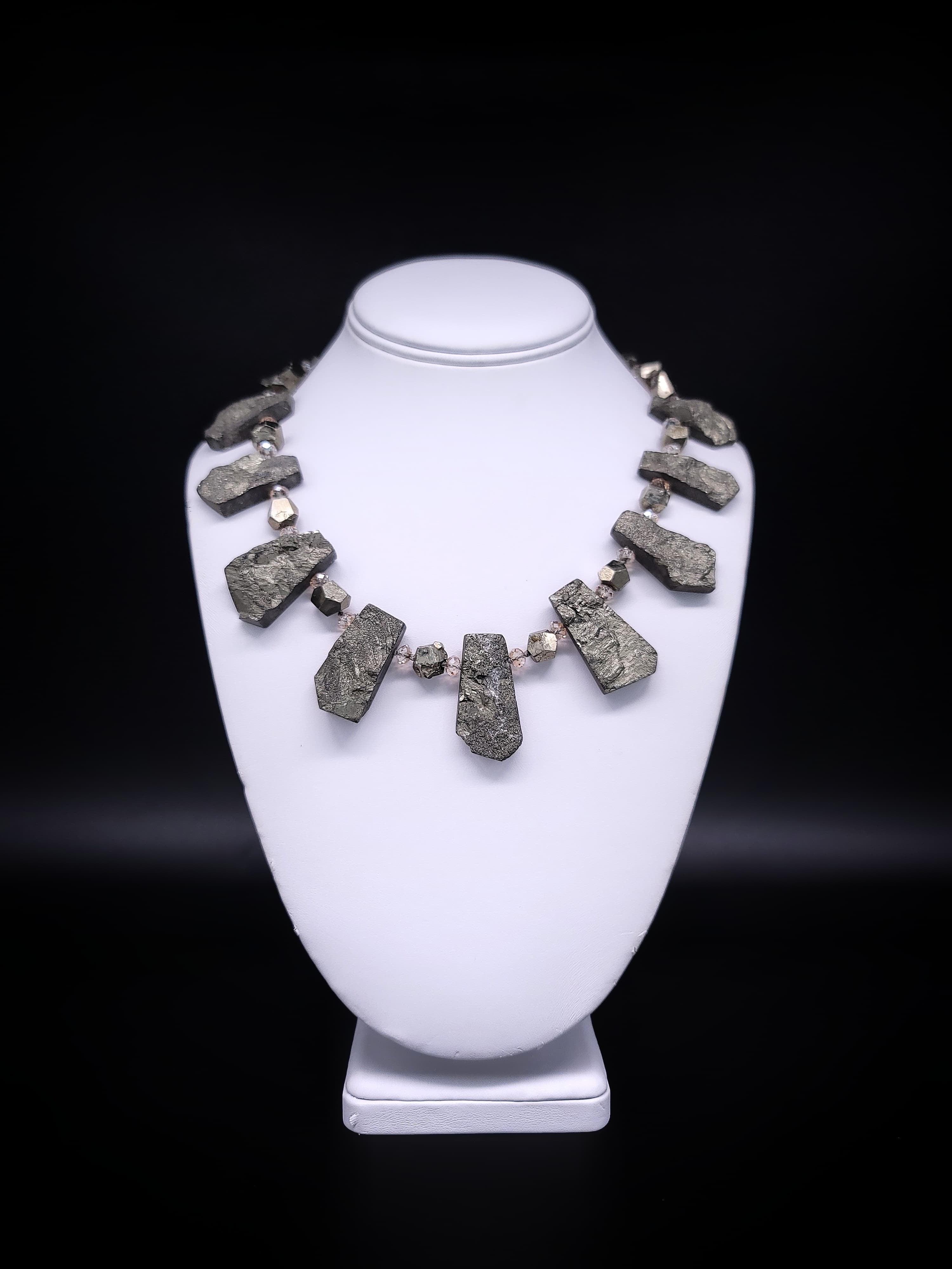 A.Jeschel Pyrite Necklace proving that all that glitters is not gold. For Sale