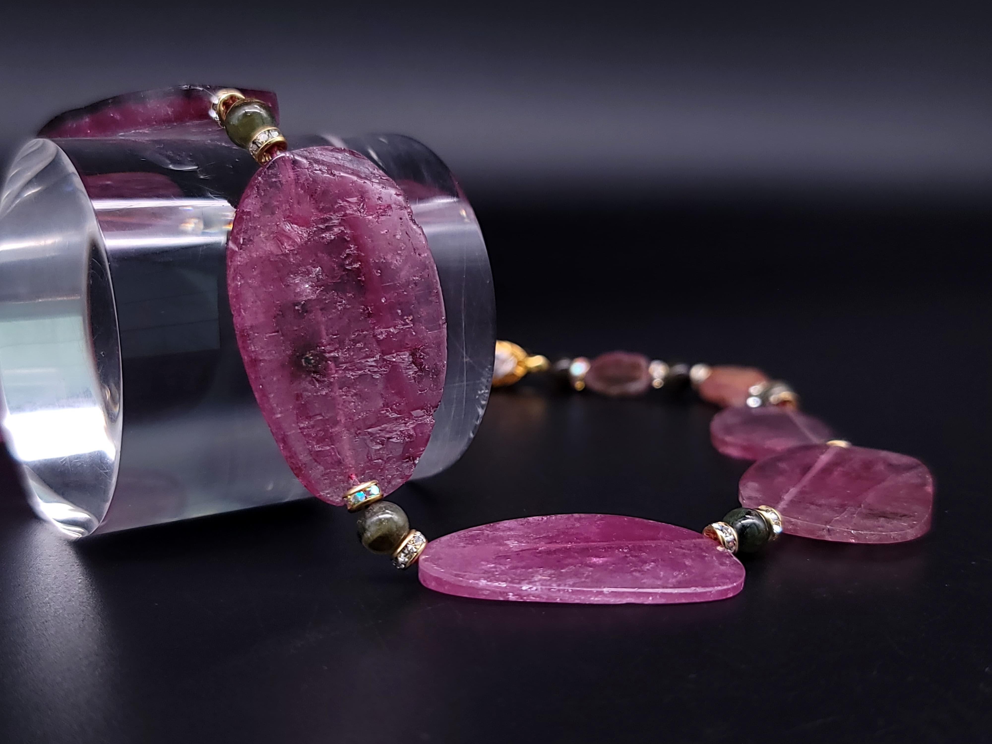 A.Jeschel sliced Pink Tourmaline Necklace. For Sale 6