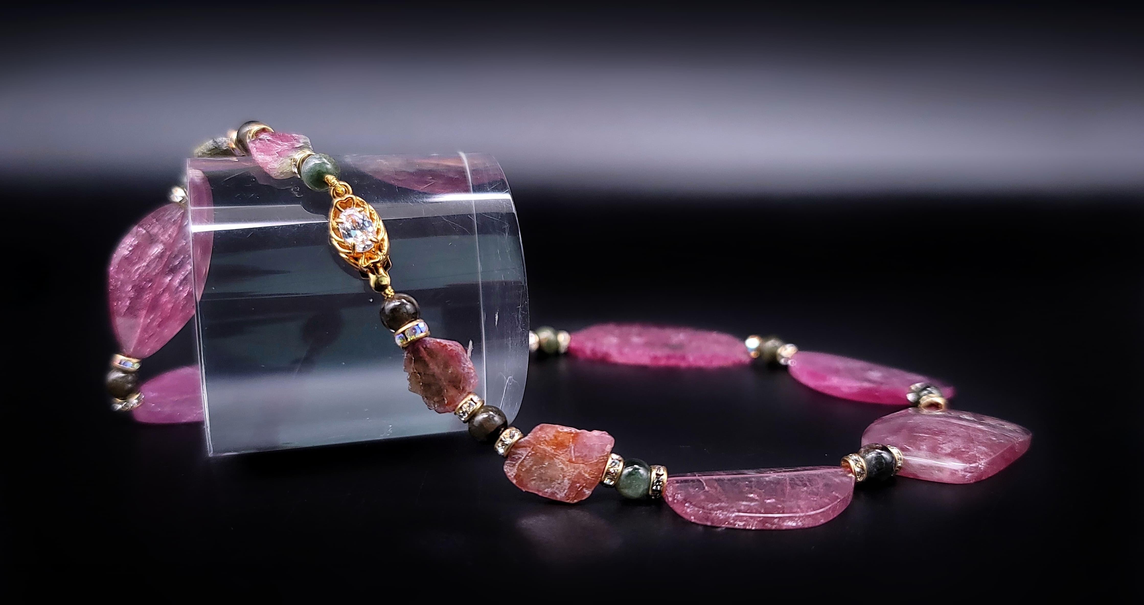 A.Jeschel sliced Pink Tourmaline Necklace. For Sale 9