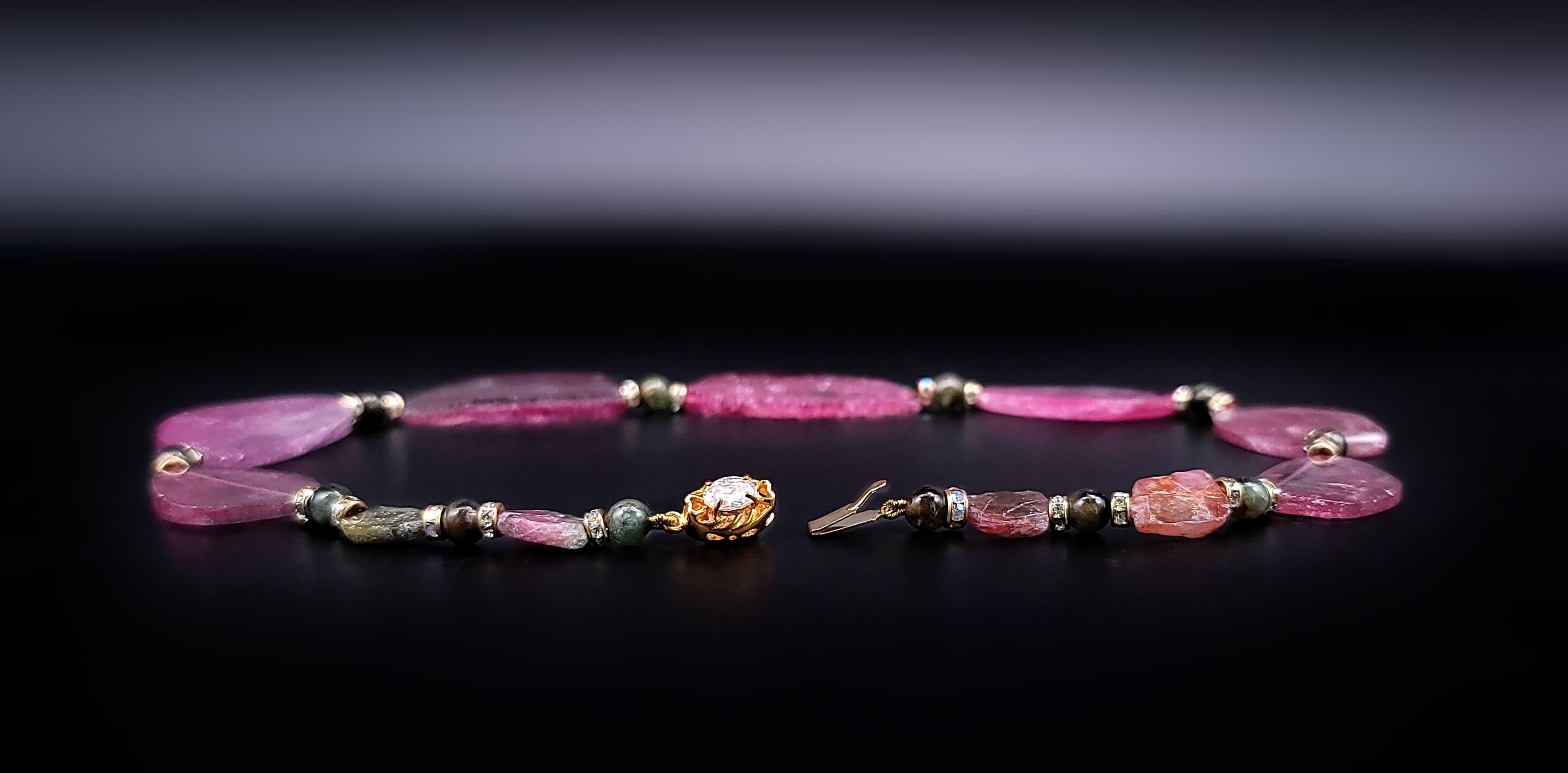 A.Jeschel sliced Pink Tourmaline Necklace. For Sale 8