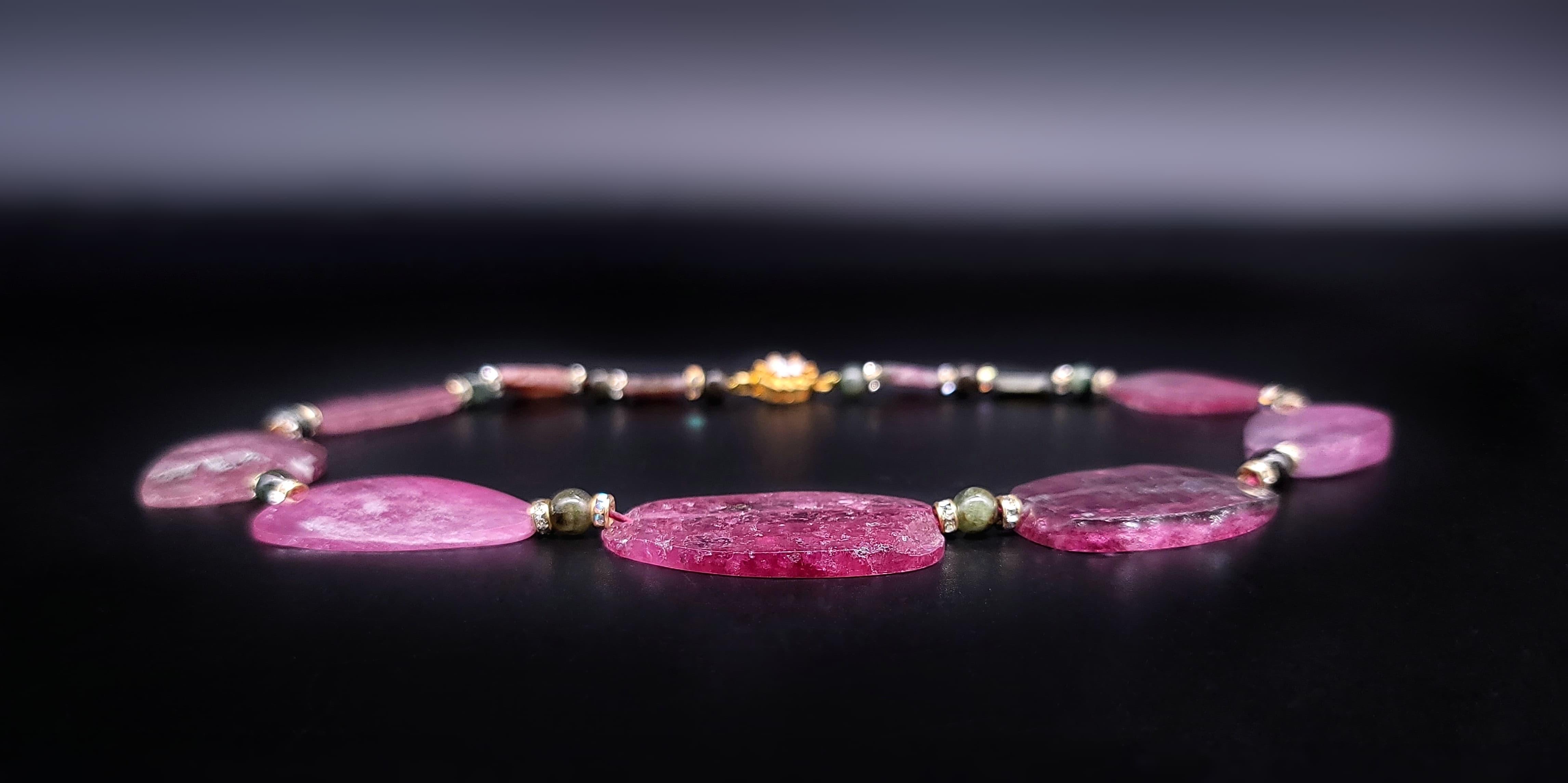 A.Jeschel sliced Pink Tourmaline Necklace. For Sale 10