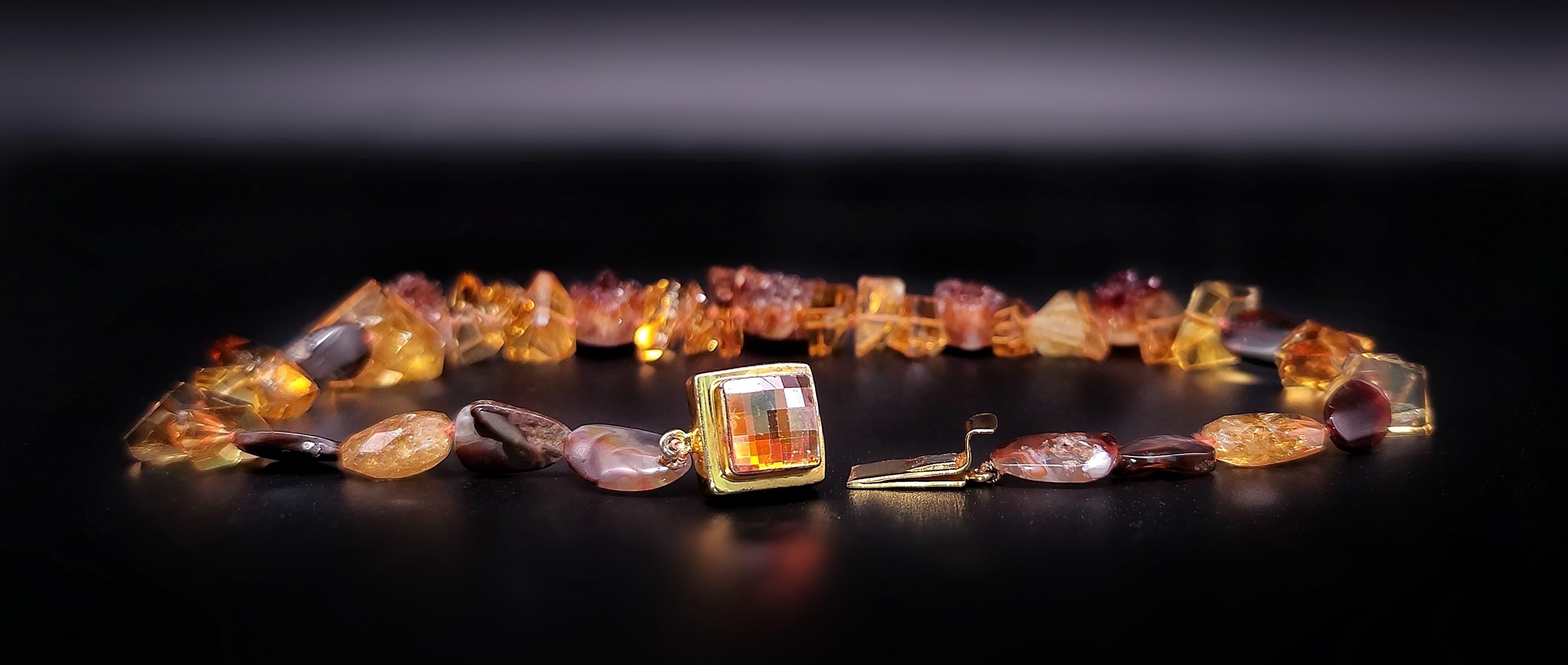 A.Jeschel Citrine and Citrine geodes necklace. For Sale 3