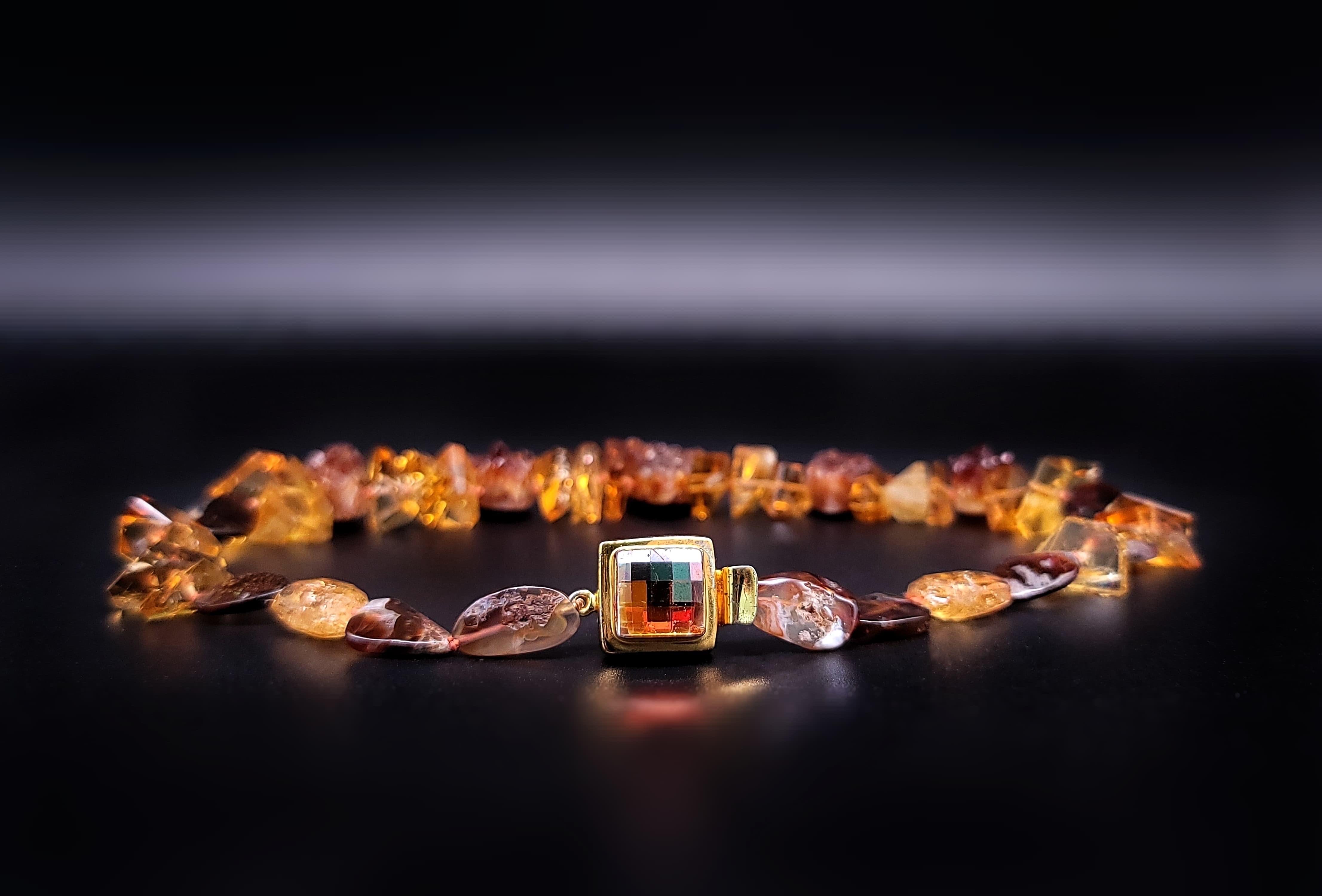 A.Jeschel Citrine and Citrine geodes necklace. For Sale 6