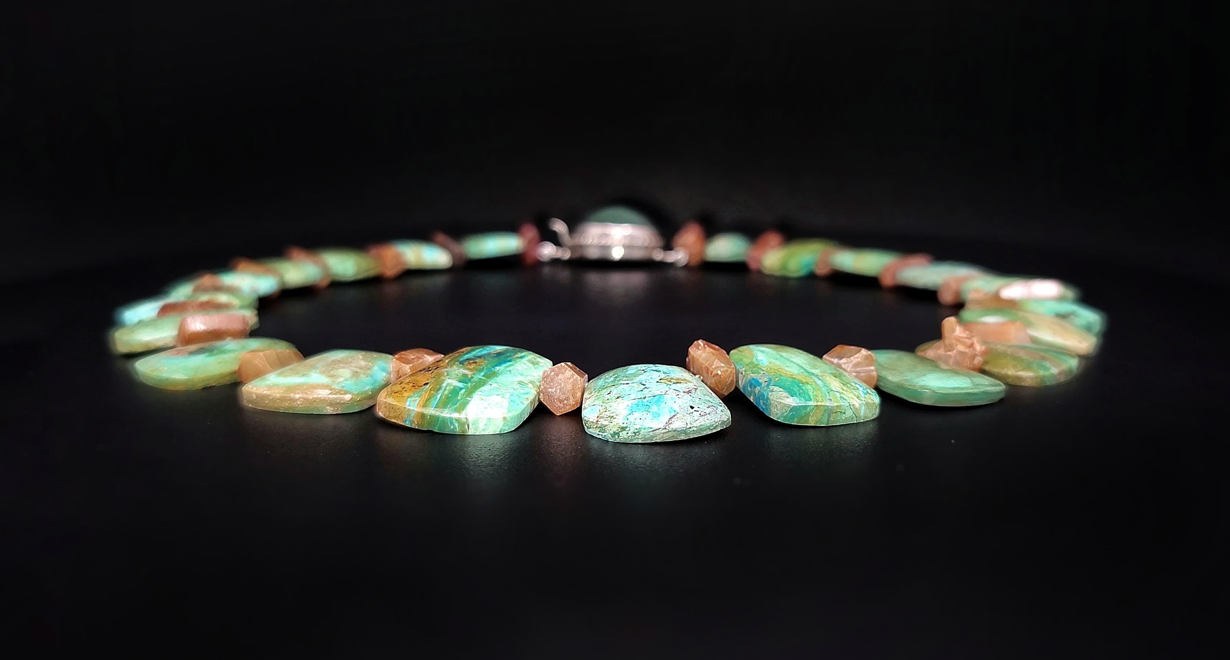 A.Jeschel Gem Silica plates and Sapphire necklace For Sale 6