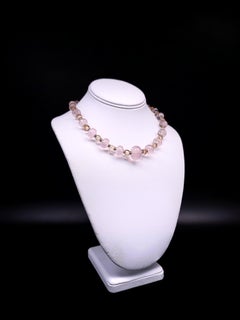 A.Jeschel Romantic Rose Quartz single strand necklace.