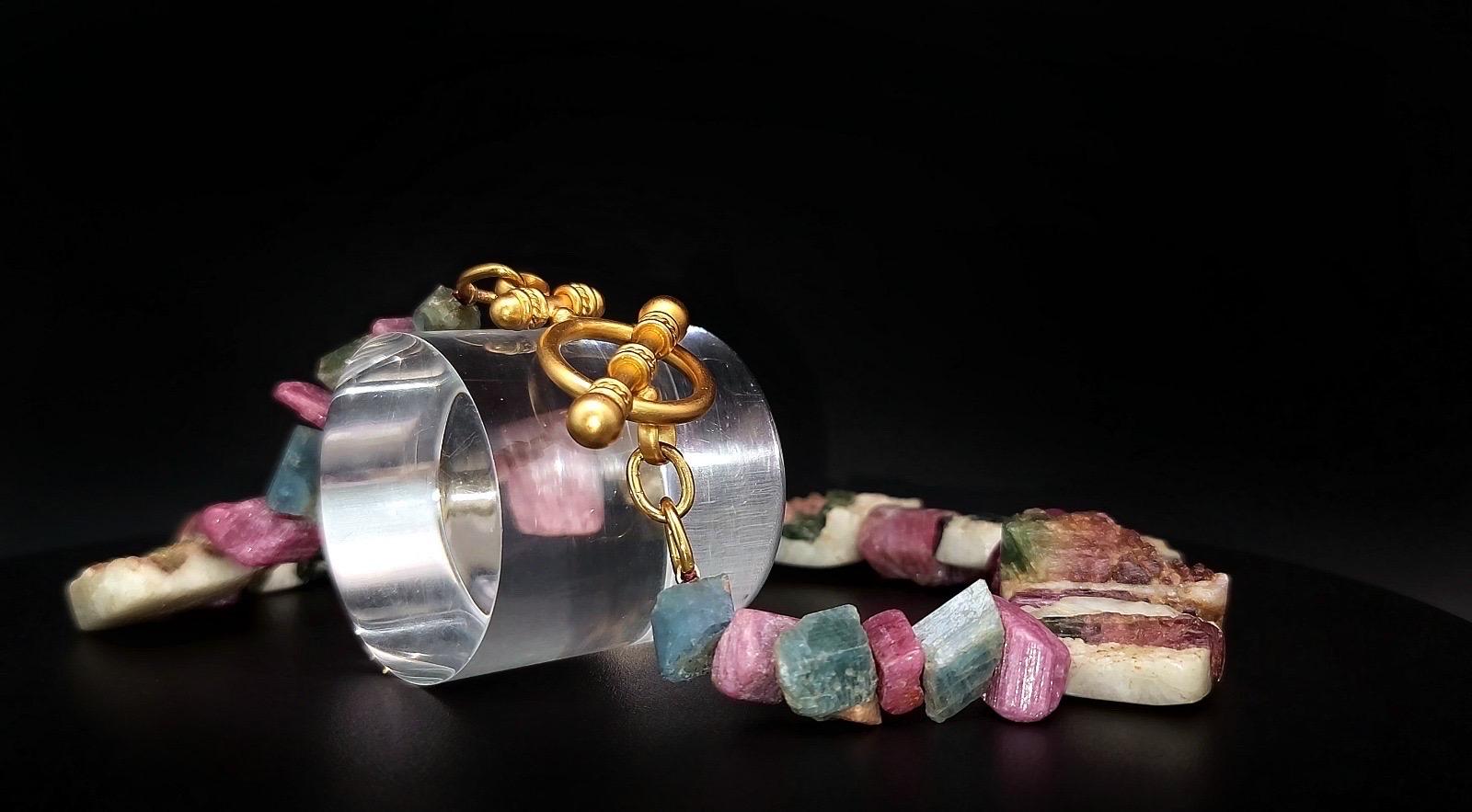A.Jeschel, spectaculaire collier de tourmaline melon d'eau mélangée en vente 7