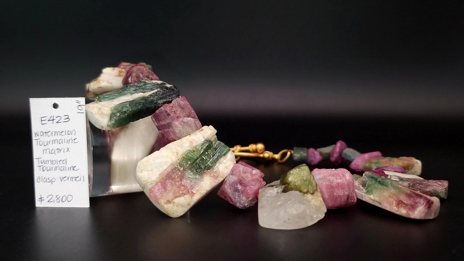 A.Jeschel, spectaculaire collier de tourmaline melon d'eau mélangée en vente 1