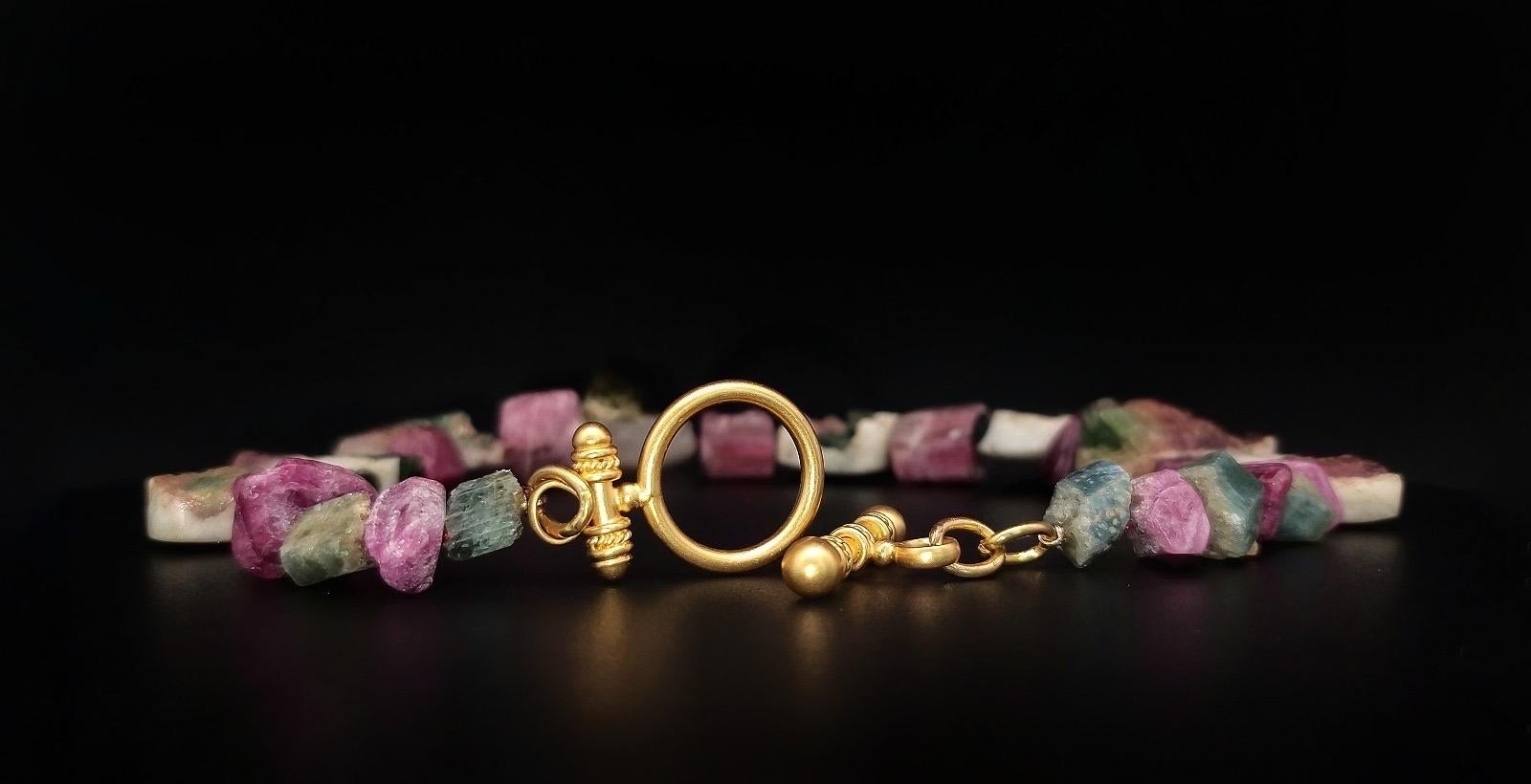 A.Jeschel, spectaculaire collier de tourmaline melon d'eau mélangée en vente 4