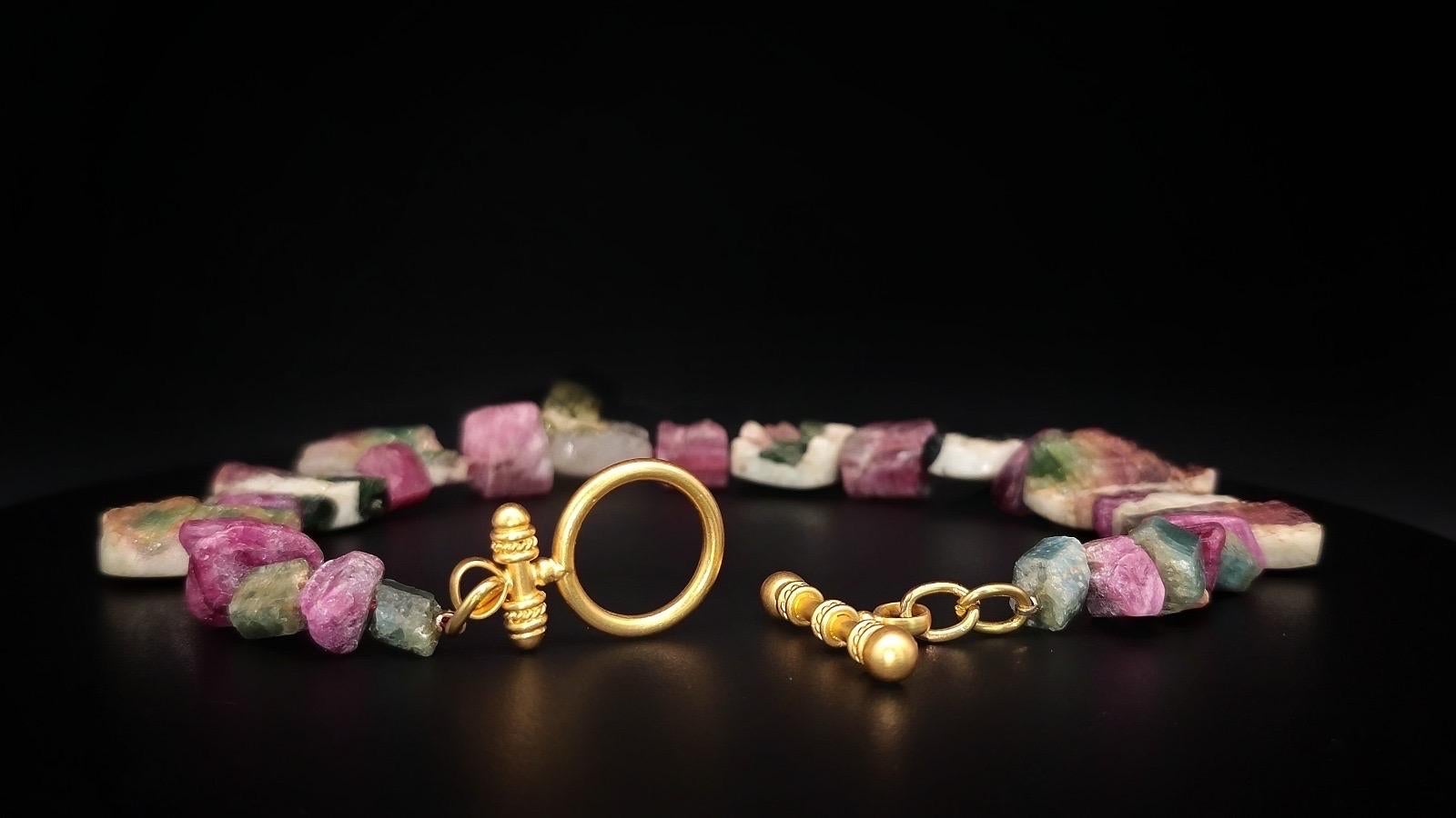 A.Jeschel, spectaculaire collier de tourmaline melon d'eau mélangée en vente 5