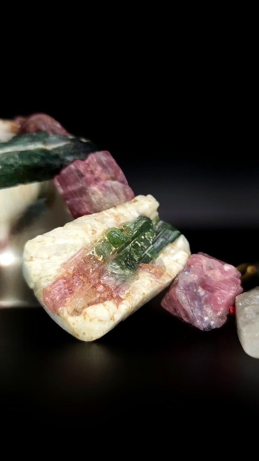 A.Jeschel, spectaculaire collier de tourmaline melon d'eau mélangée Neuf - En vente à Miami, FL