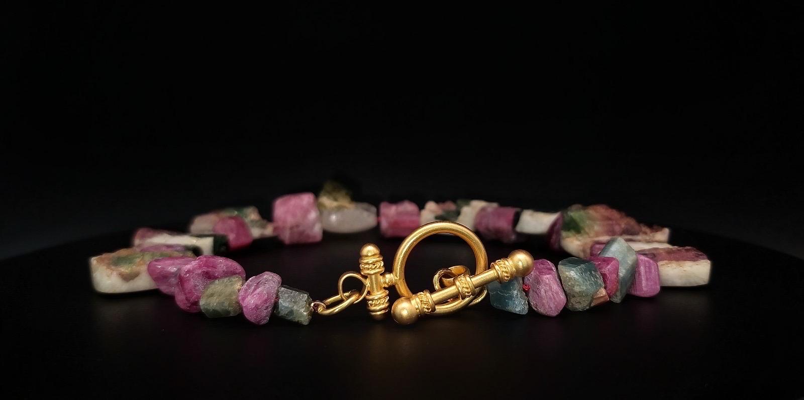 A.Jeschel, spectaculaire collier de tourmaline melon d'eau mélangée en vente 9