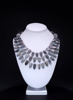 A.Jeschel Labradorite polished petals necklace.