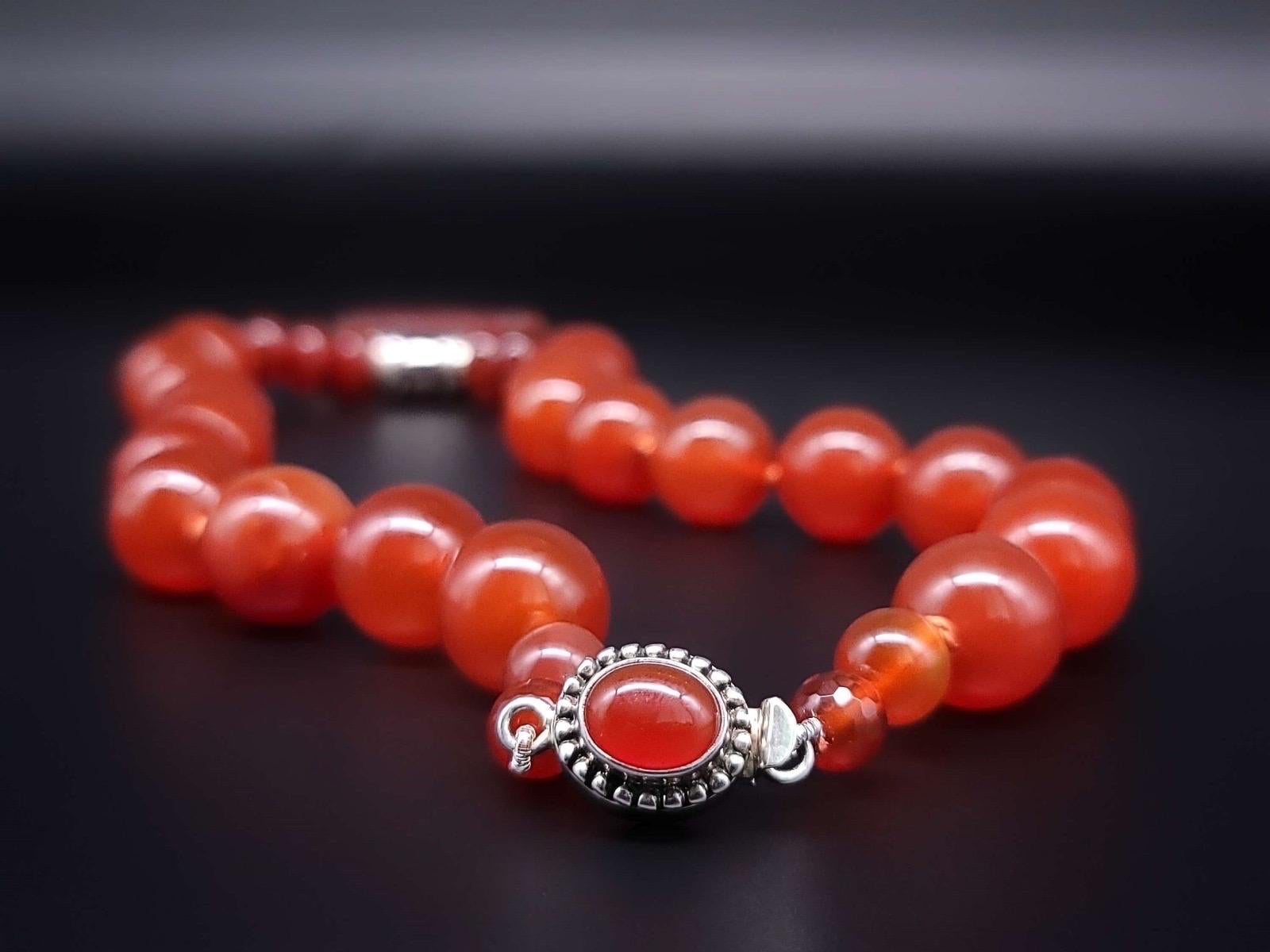 A.Jeschel Powerful Carnelian necklace with a Dragon pendant. For Sale 3