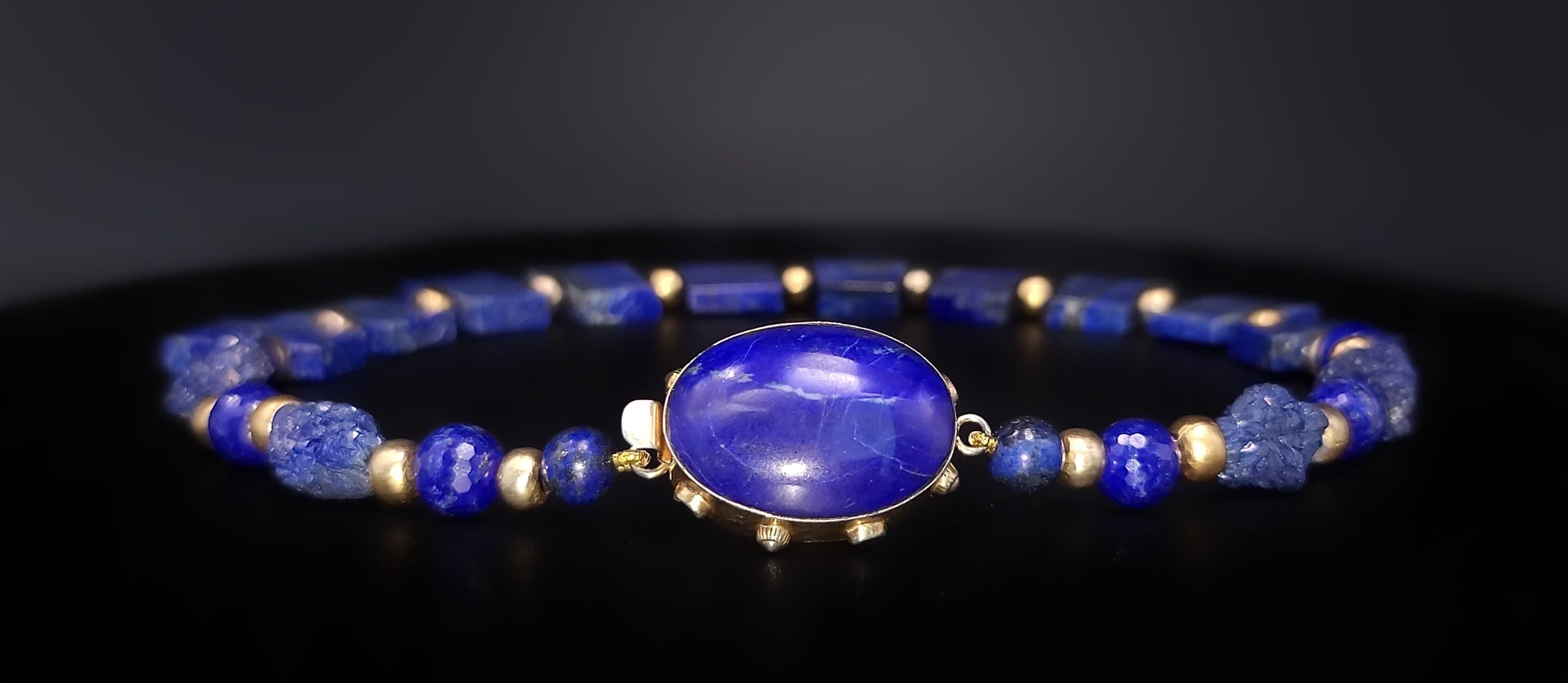 A.Jeschel Fabelhafte Halskette mit Lapislazuli-Kragen im Angebot 5