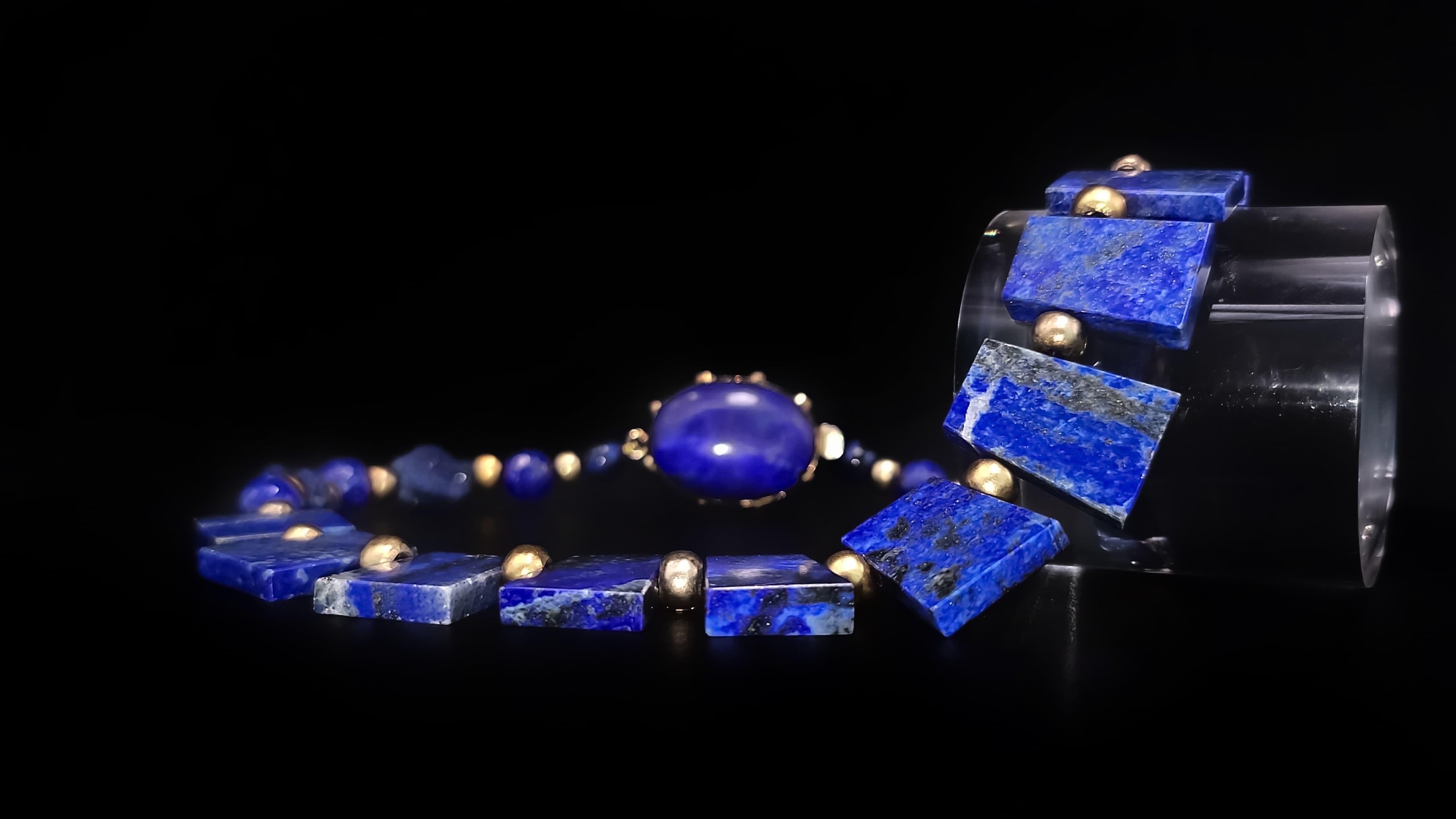 A.Jeschel Fabelhafte Halskette mit Lapislazuli-Kragen im Angebot 9