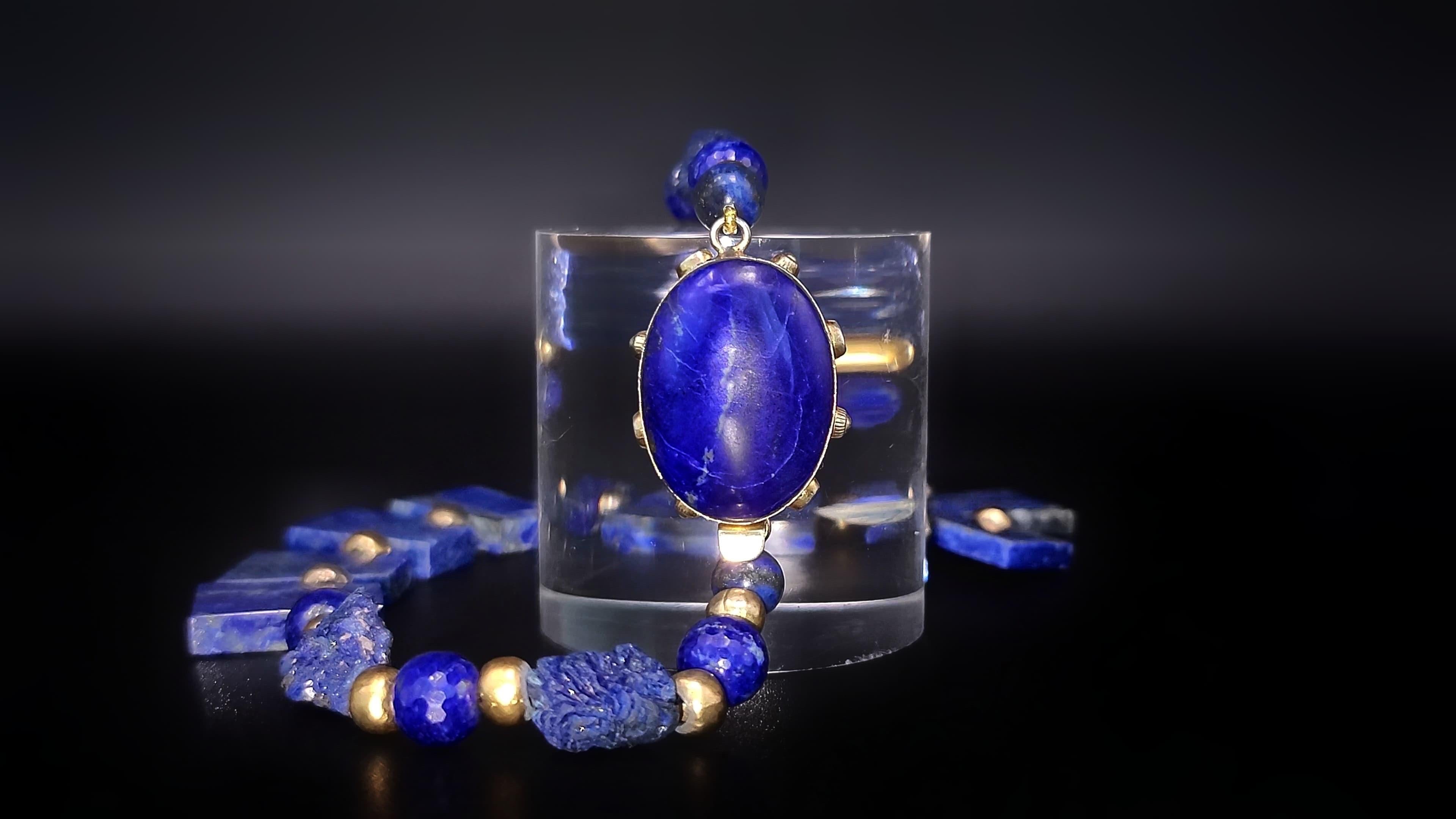 A.Jeschel Fabelhafte Halskette mit Lapislazuli-Kragen im Angebot 11