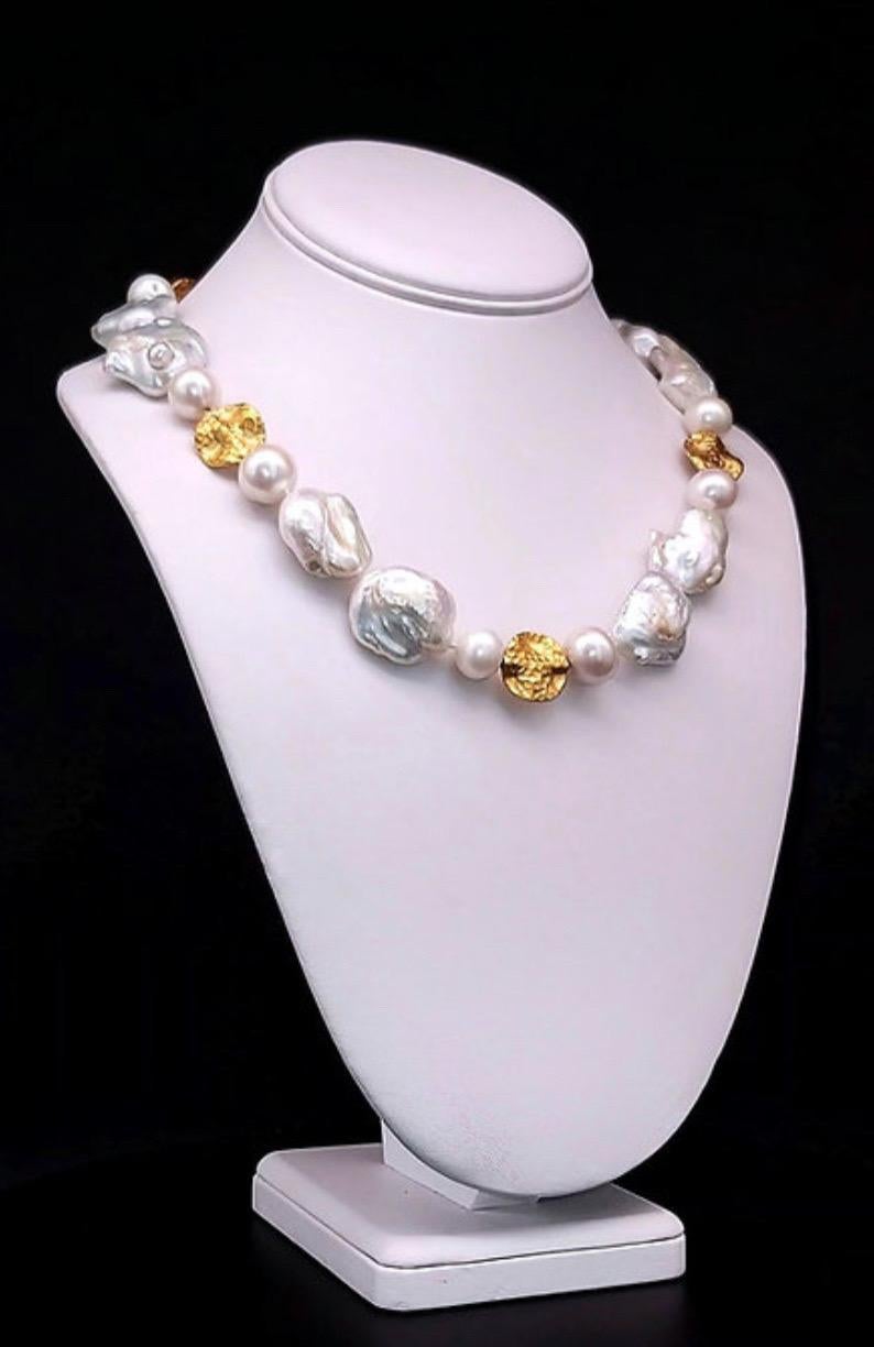 A.jeschel Stunning Baroque Pearl Necklace. For Sale 8