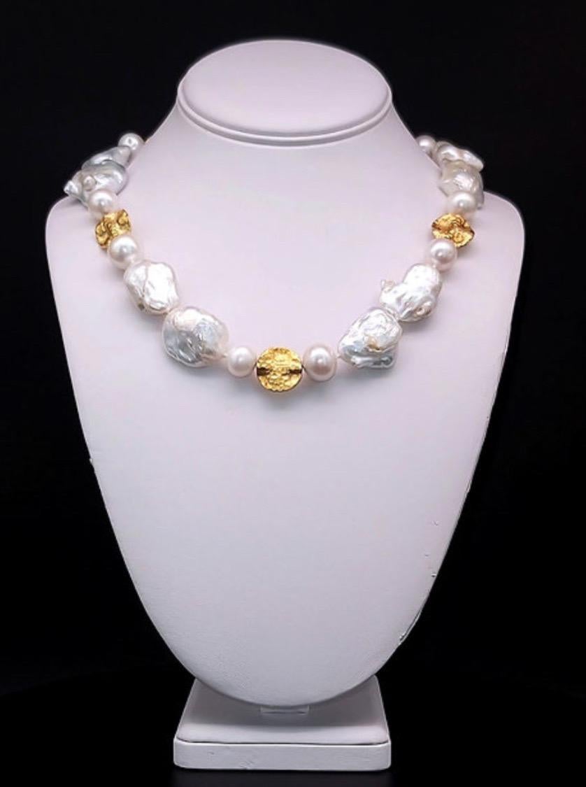 A.jeschel Stunning Baroque Pearl Necklace. For Sale 9