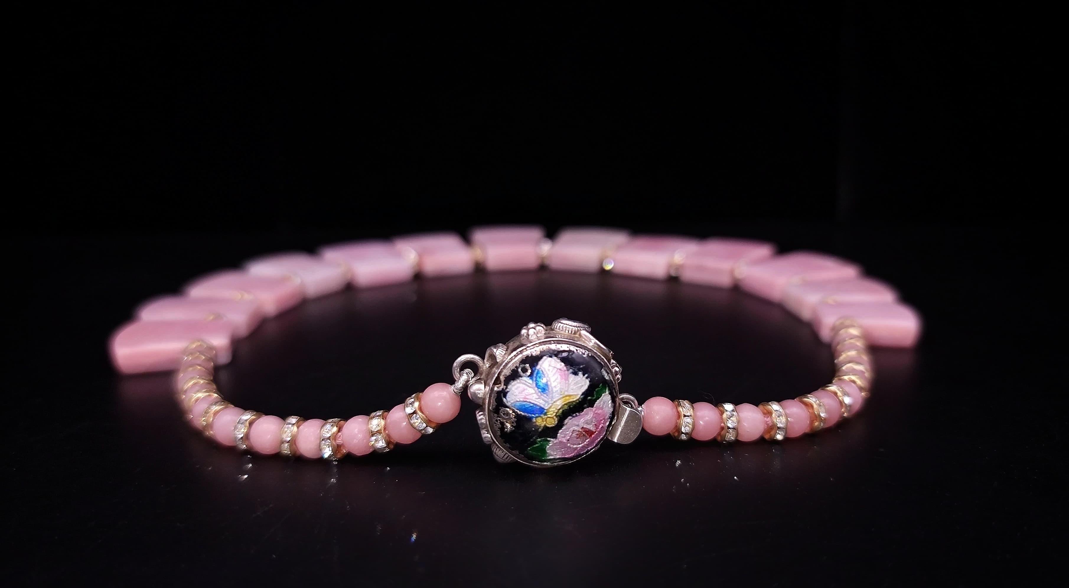 A.Jeschel Luxury and Pretty in a Pink Opal Necklace. 4