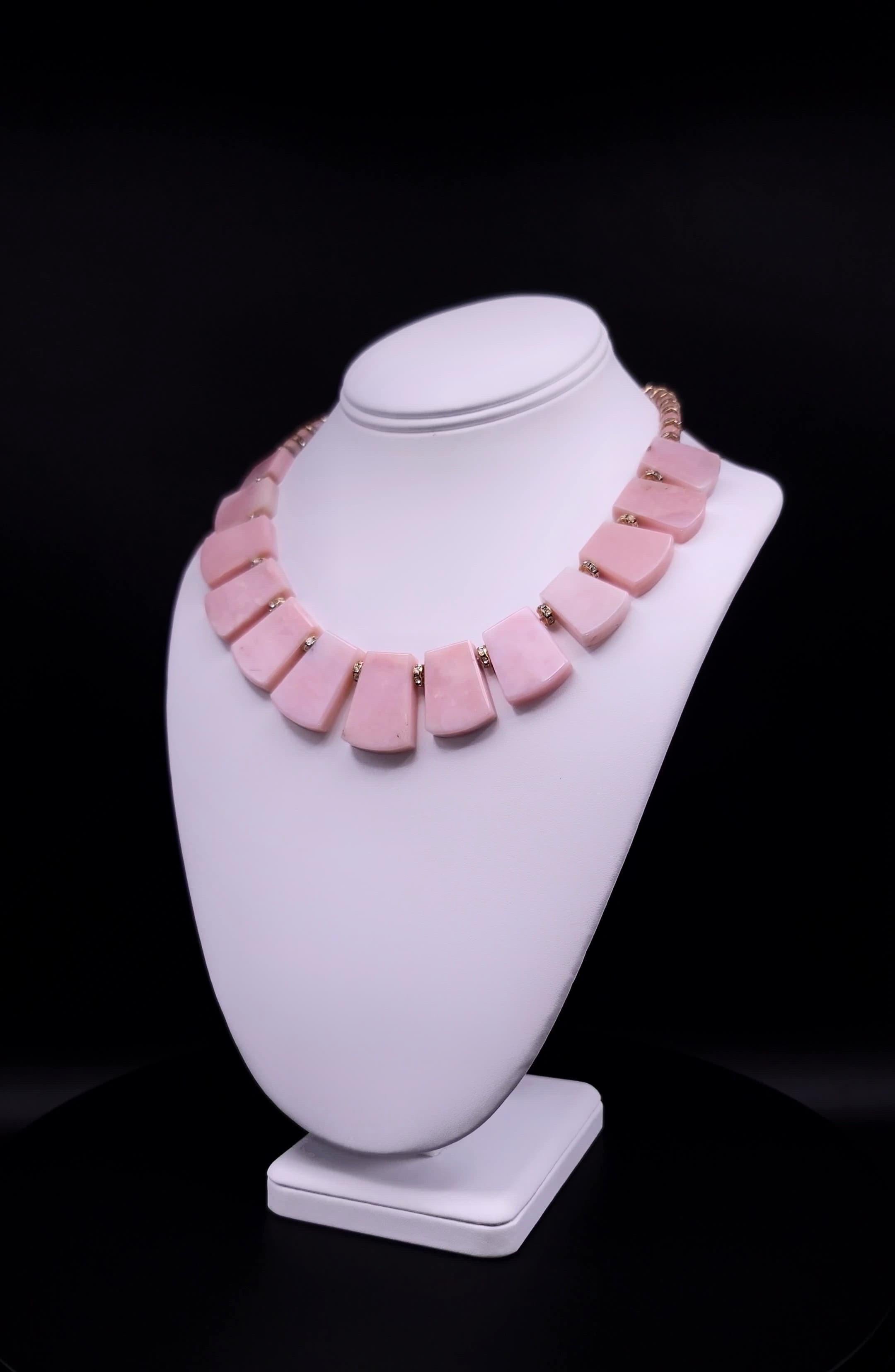 A.Jeschel Luxury and Pretty in a Pink Opal Necklace. 8
