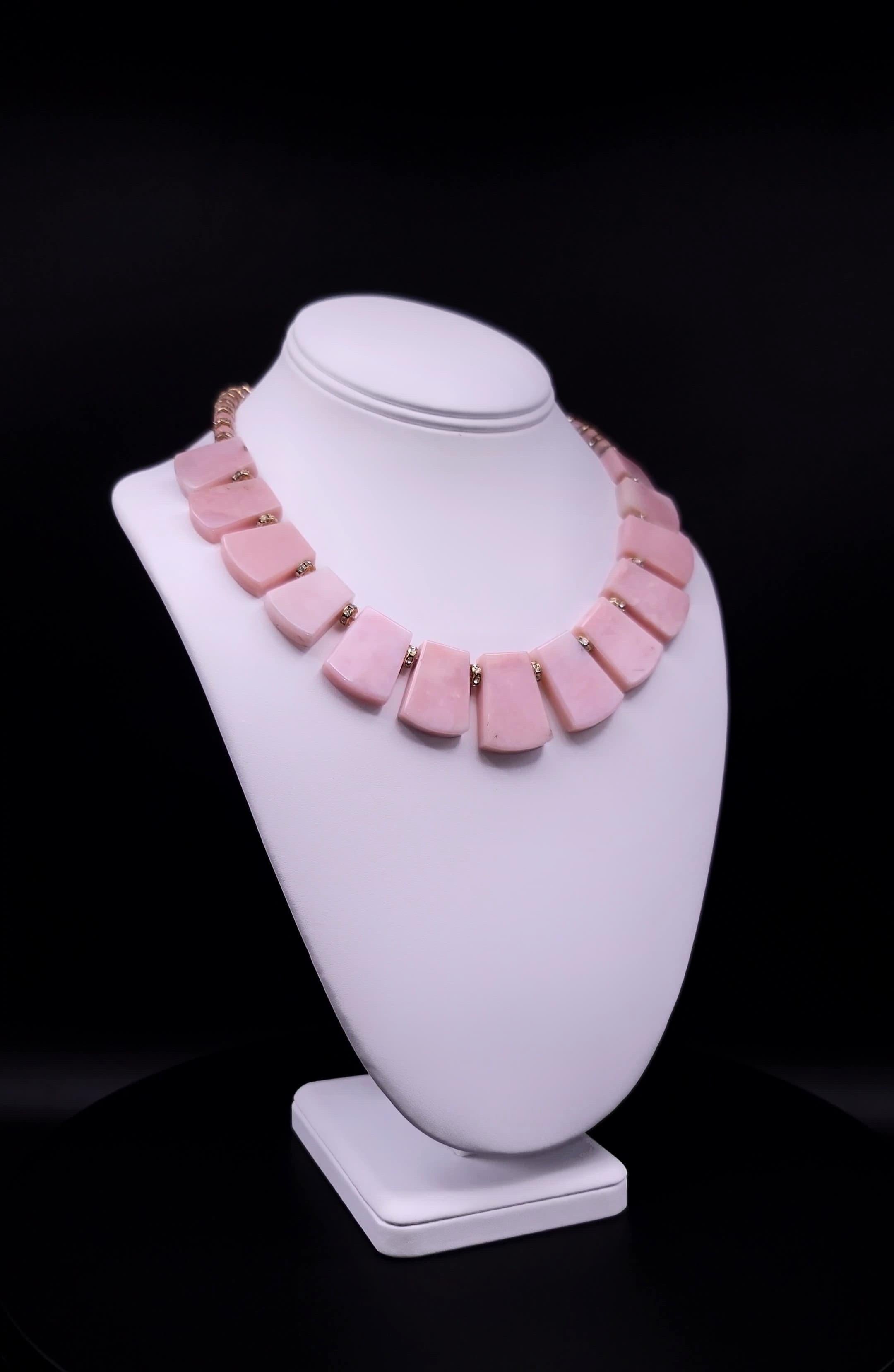 A.Jeschel Luxury and Pretty in a Pink Opal Necklace. 9