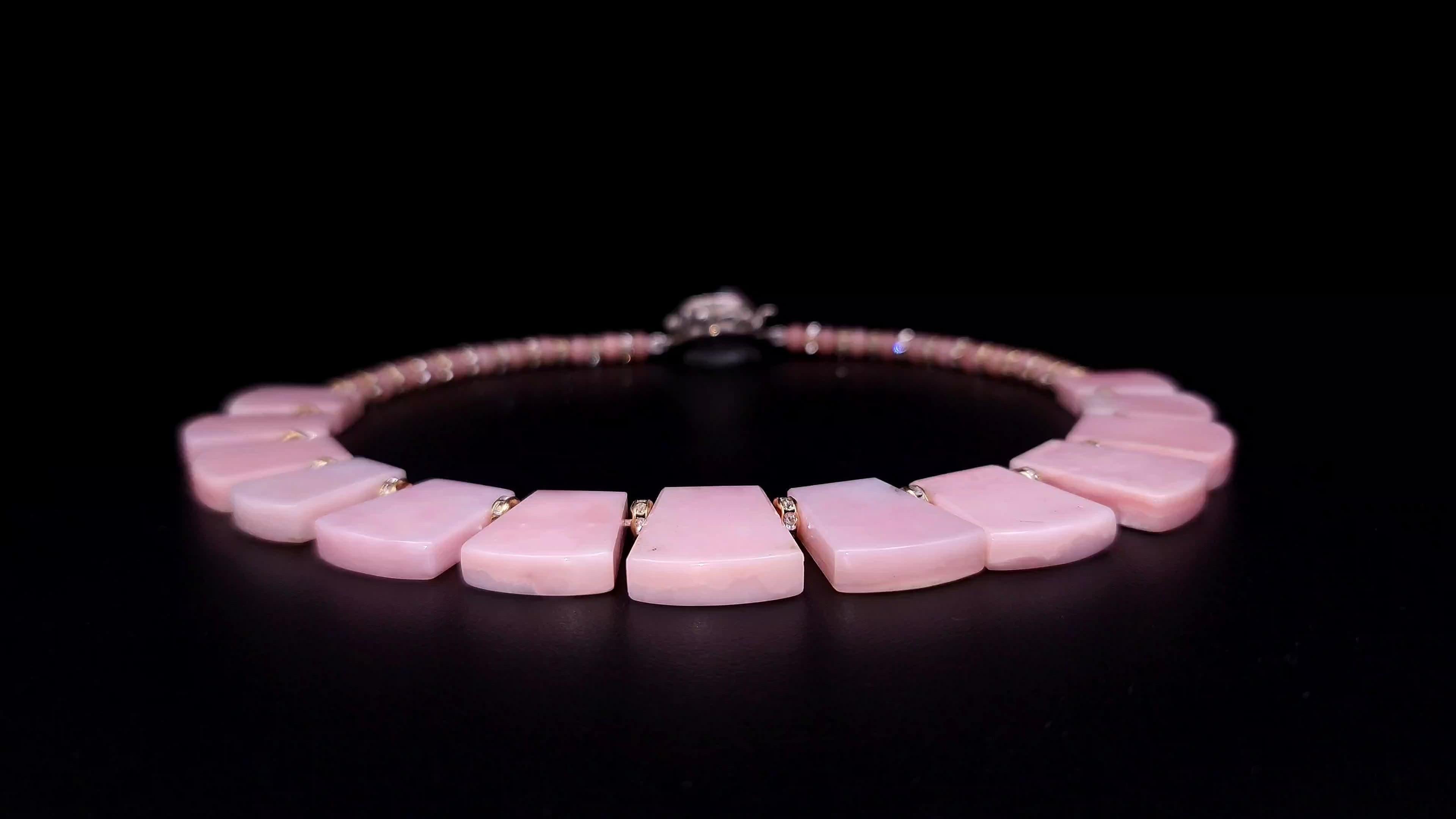 A.Jeschel Luxury and Pretty in a Pink Opal Necklace. 10