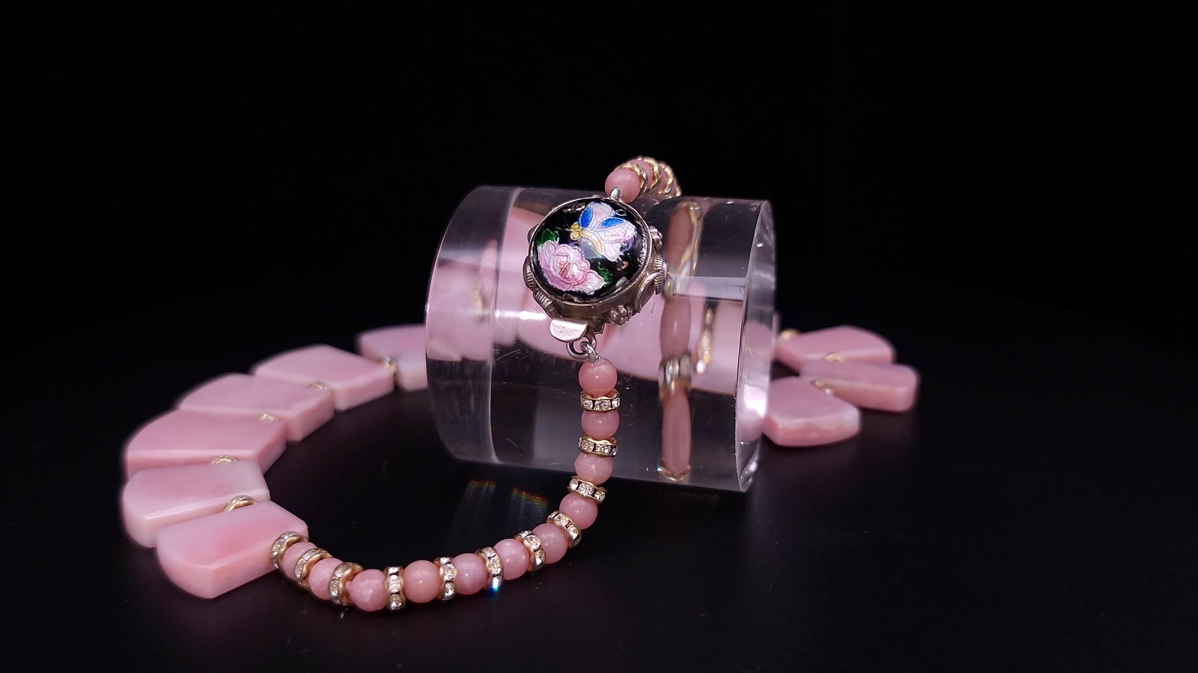 A.Jeschel Luxury and Pretty in a Pink Opal Necklace. 12