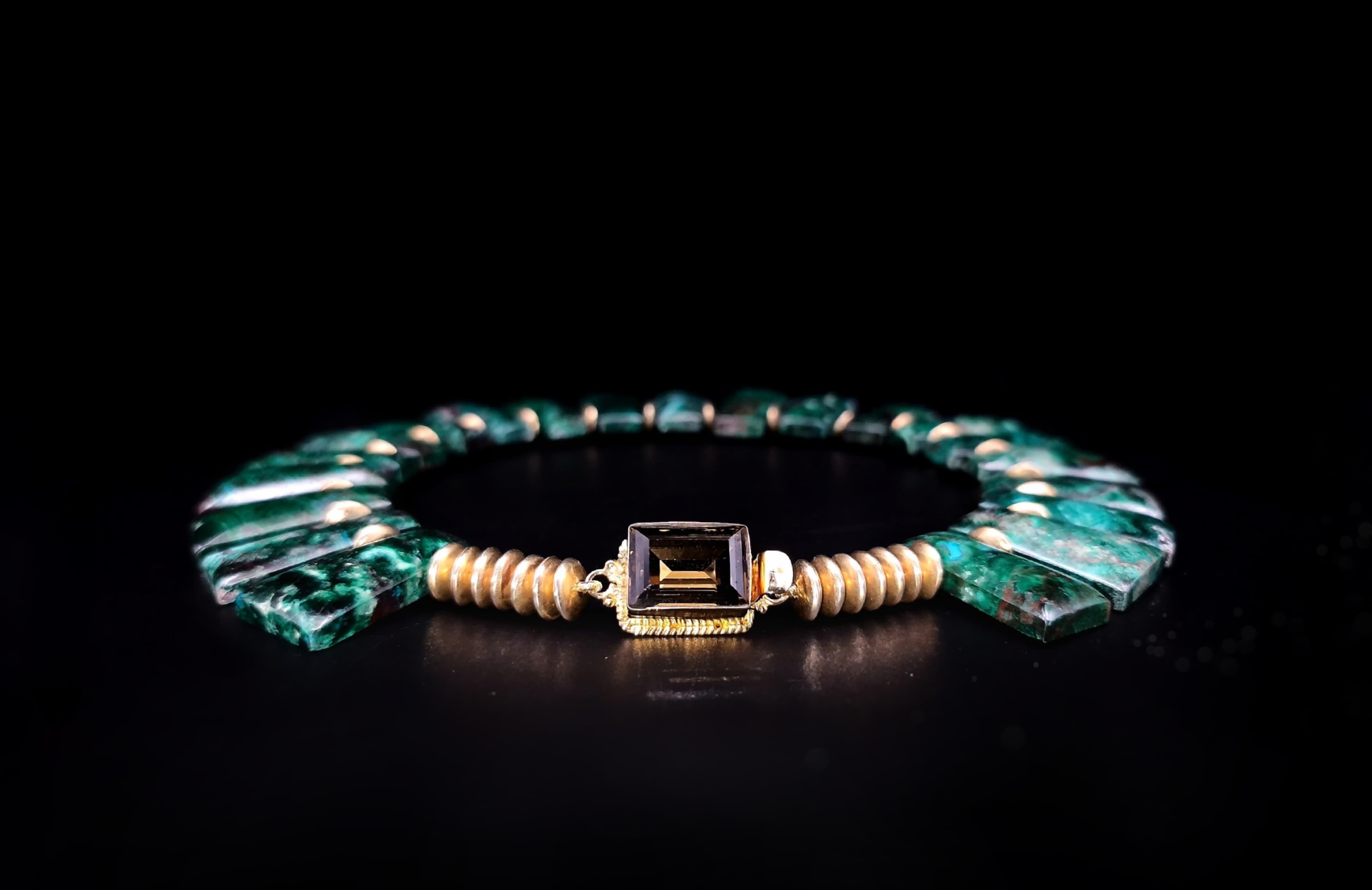 A.Jeschel Una collana di piastre di malachite masterpice. in vendita 4
