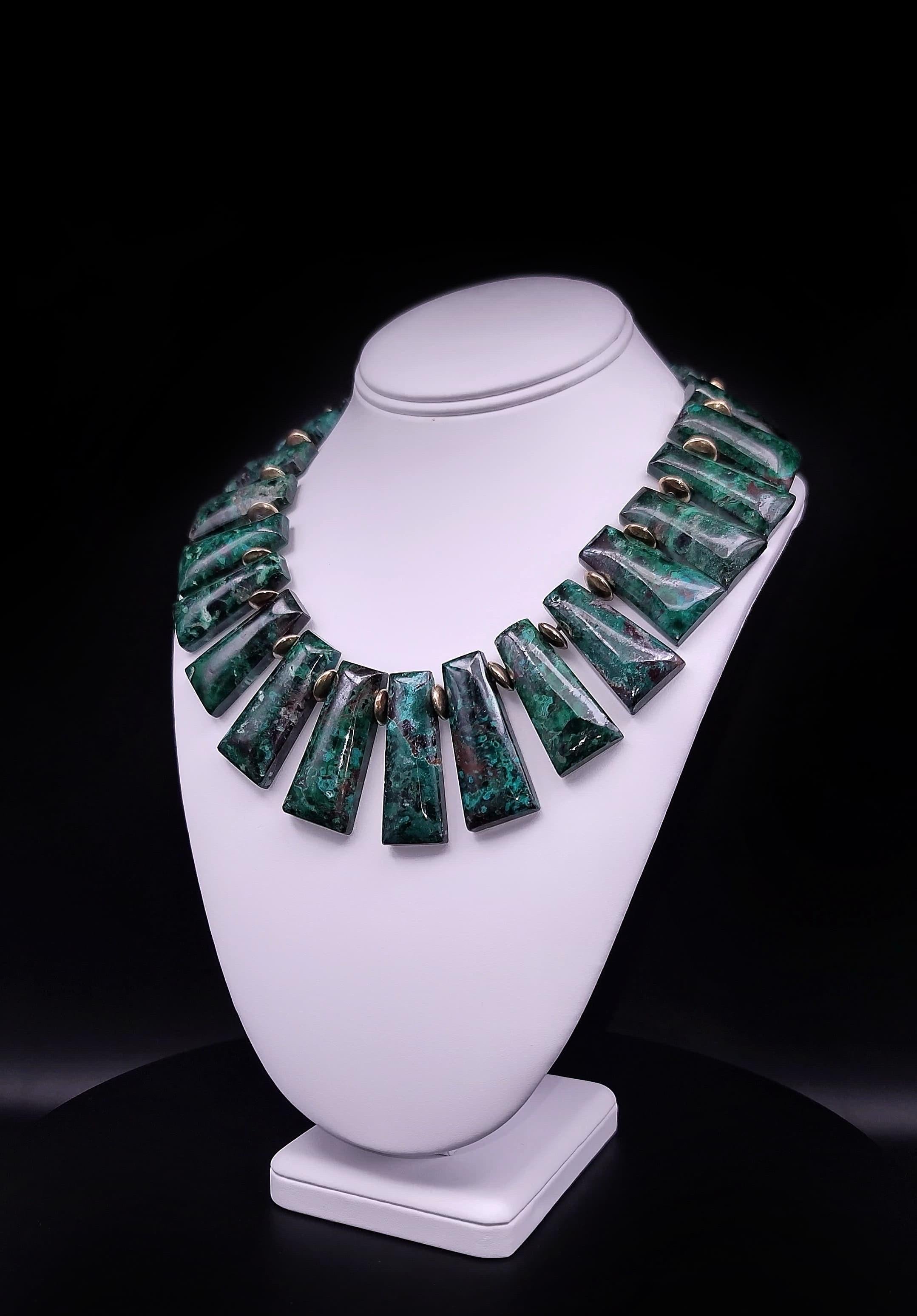 A.Jeschel Una collana di piastre di malachite masterpice. in vendita 9
