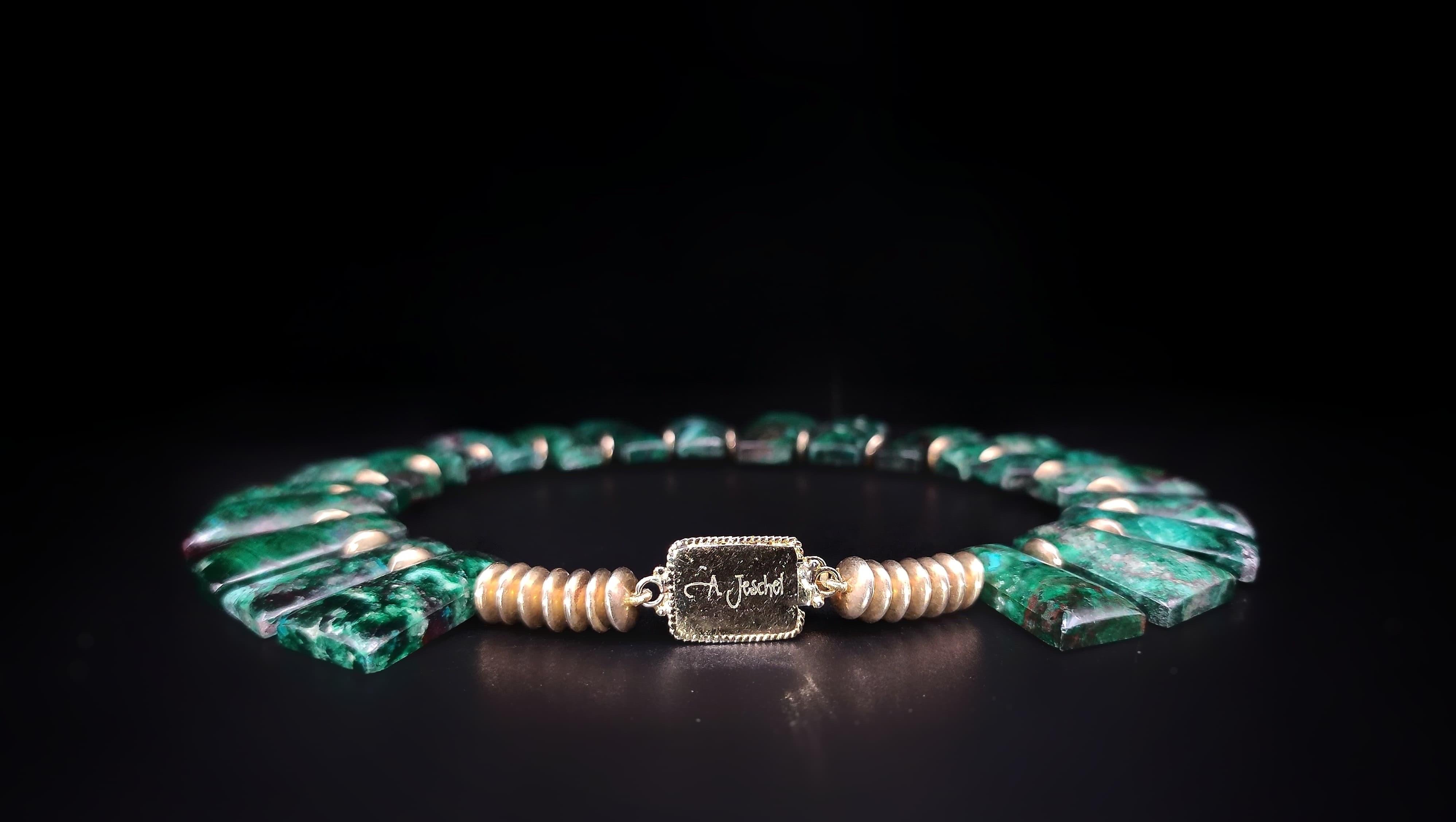 A.Jeschel Una collana di piastre di malachite masterpice. in vendita 11