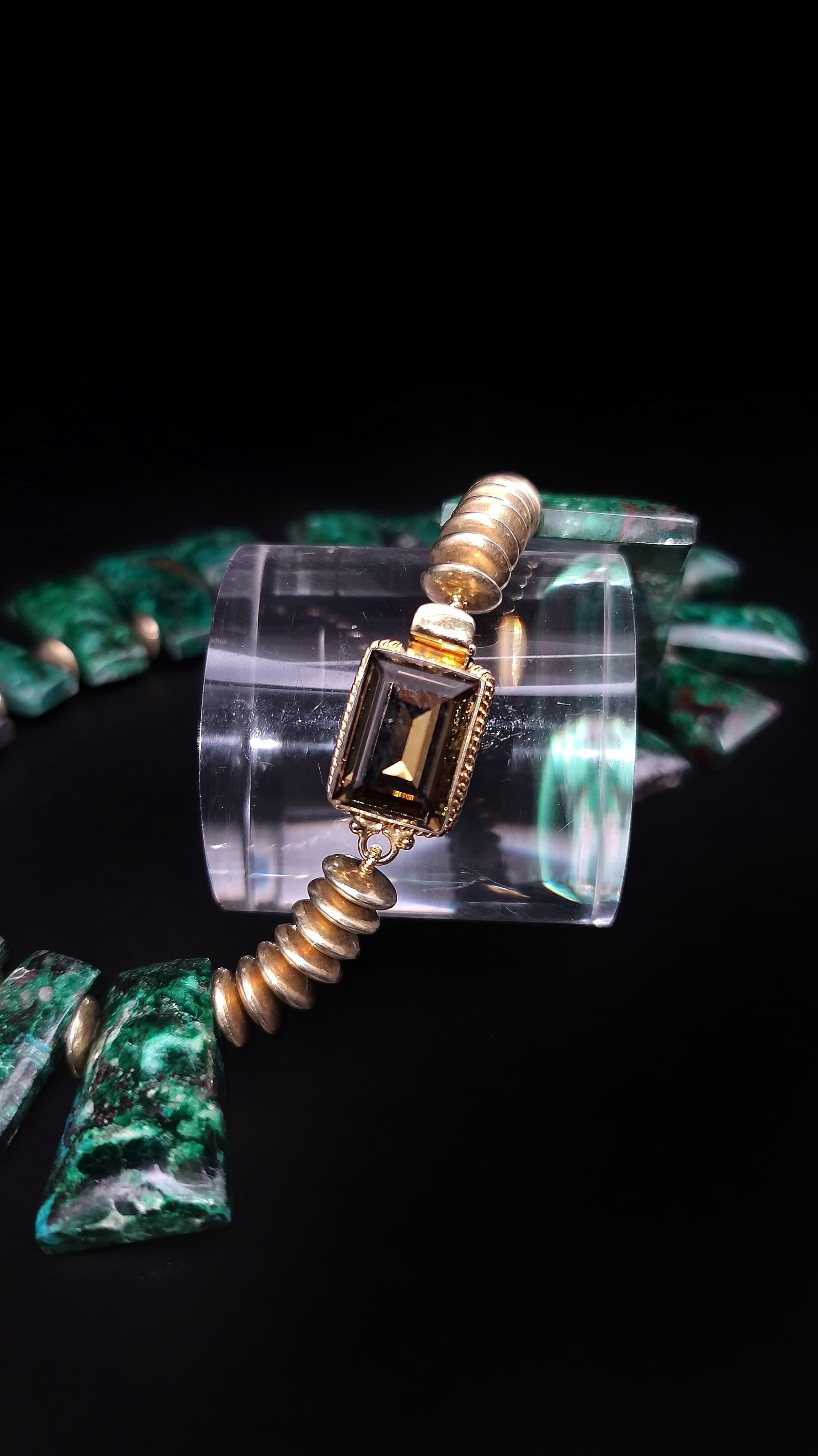 A.Jeschel Una collana di piastre di malachite masterpice. in vendita 12