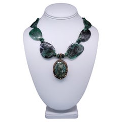 A.jeschel Stunning Emerald pendant Necklace.