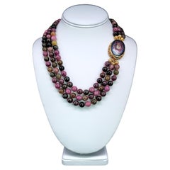 A.Jeschel  Captivating Watermelon Tourmaline necklace.