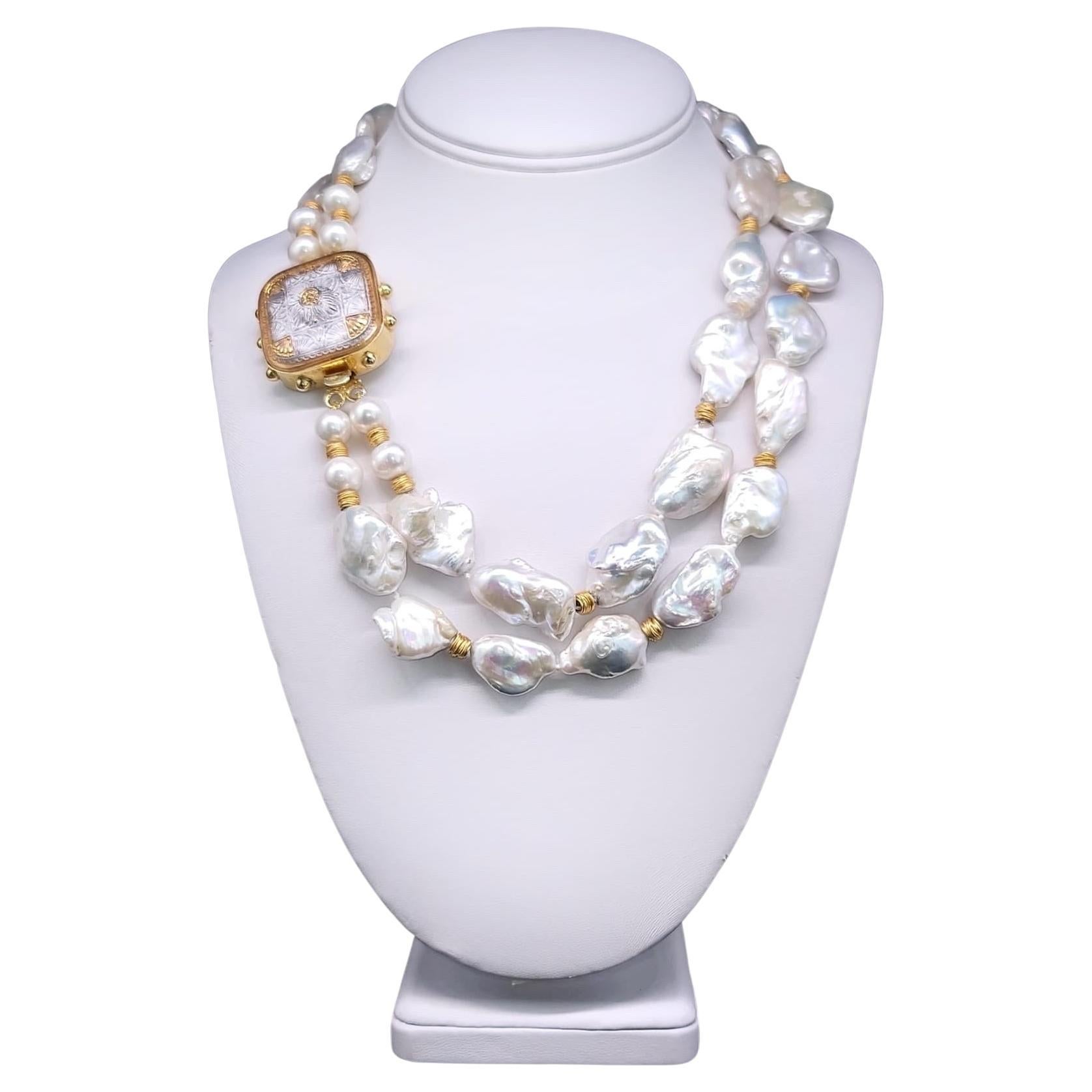 Ross-Simons Aquamarine Bead and 5-6mm Cultured Pearl Torsade Necklace with Free Bracelet. 18 Inches