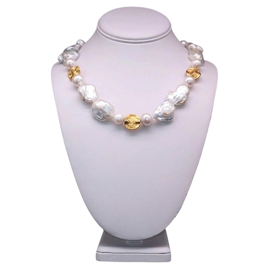 A.jeschel Stunning Baroque Pearl Necklace.