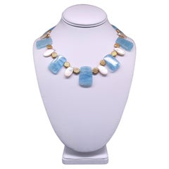A.Jeschel Lustrous Aquamarine Beryl necklace.