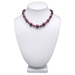 A.Jeschel Elegant faceted Ruby necklace.