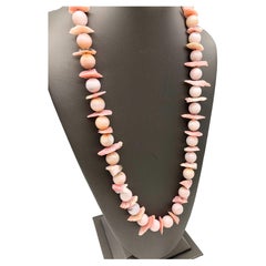 A.Jeschel  Luxurious long Peruvian Pink Opal necklace