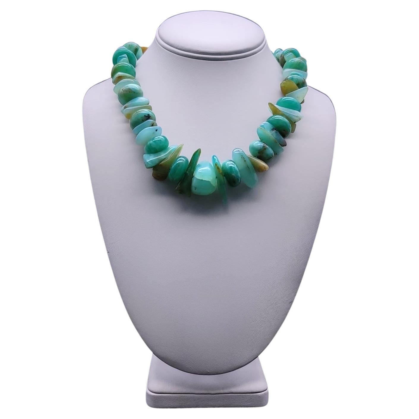 A.Jeschel Fabulous Peruvian Blue Opal Necklace