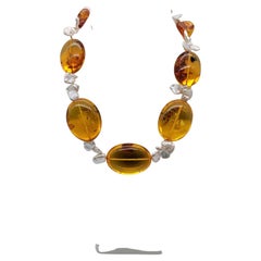 A.Jeschel Dramatic and bold fine Baltic Amber necklace