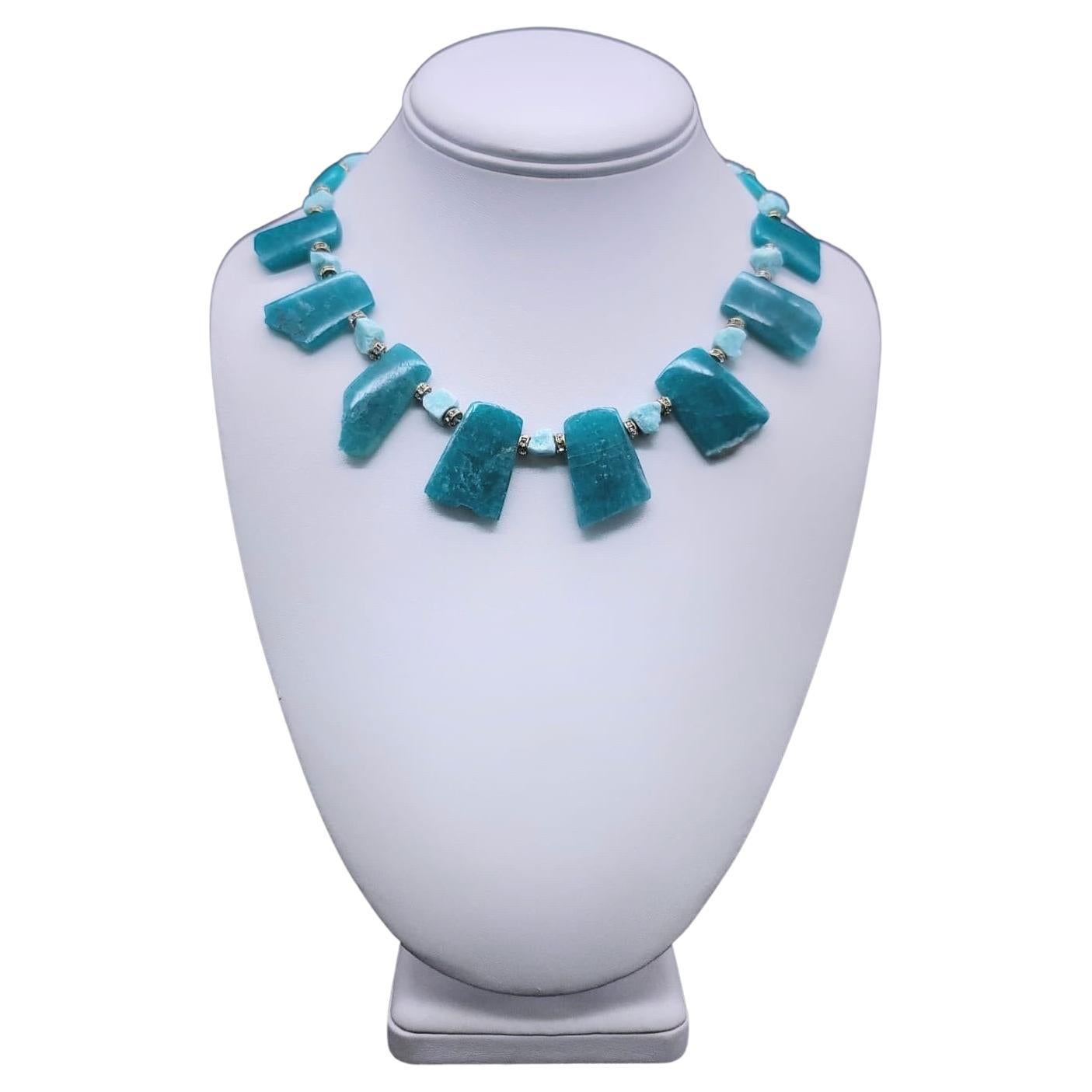 A.Jeschel Richly colored Amazonite necklace. For Sale