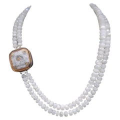 A.Jeschel Faceted Rainbow Moonstone Necklace