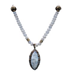 A.Jeschel Rainbow Moonstone necklace set in a beautiful hand-crafted pendant.