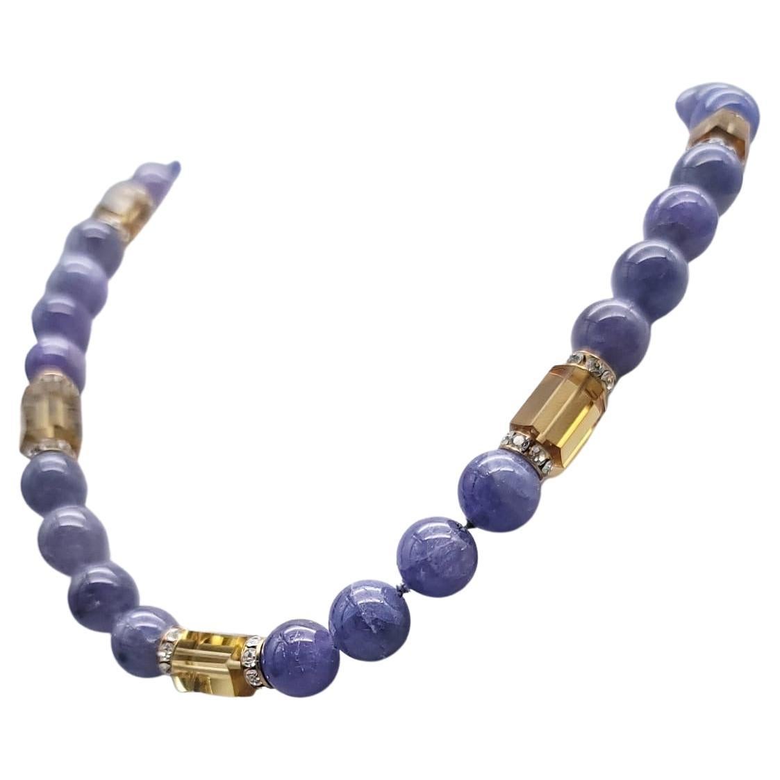 A.Jeschel Stunning Tanzanite and Citrine necklace. For Sale 4