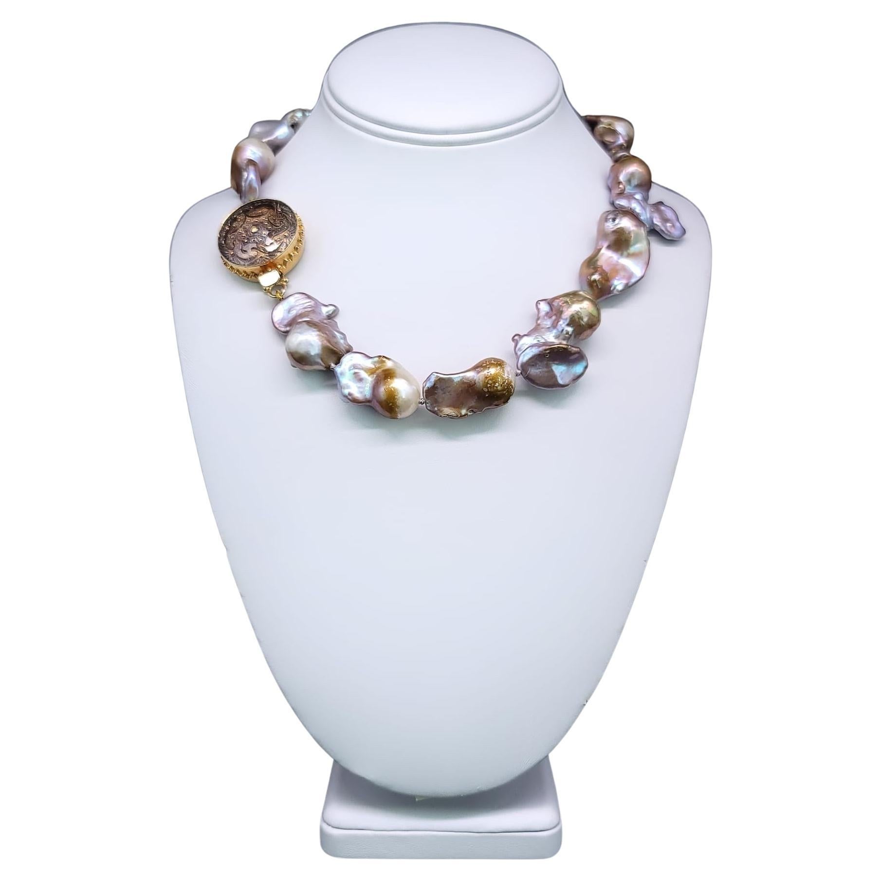 A.Jeschel Elegant Baroque Pearl Necklace For Sale