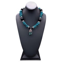 A.Jeschel Unisex Turquoise Pendant Necklace