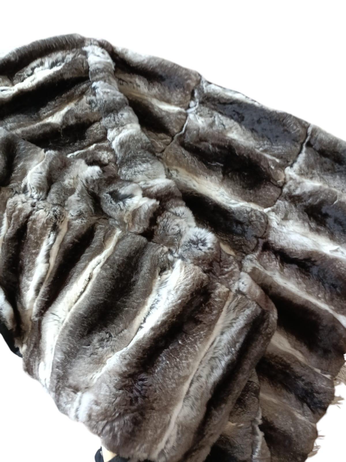 Nuova coperta di pelliccia di cincillà (dimensioni 40 
