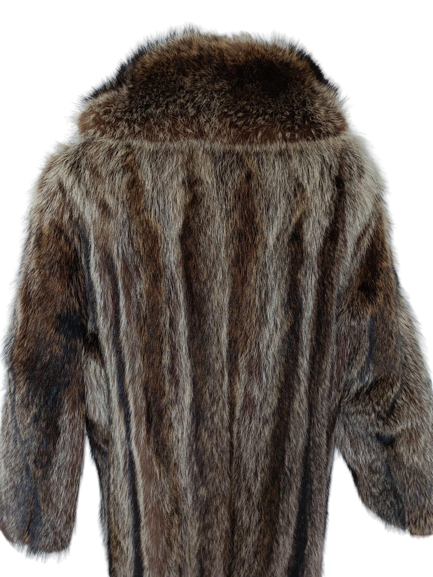 men's raccoon fur coat size M For Sale 2
