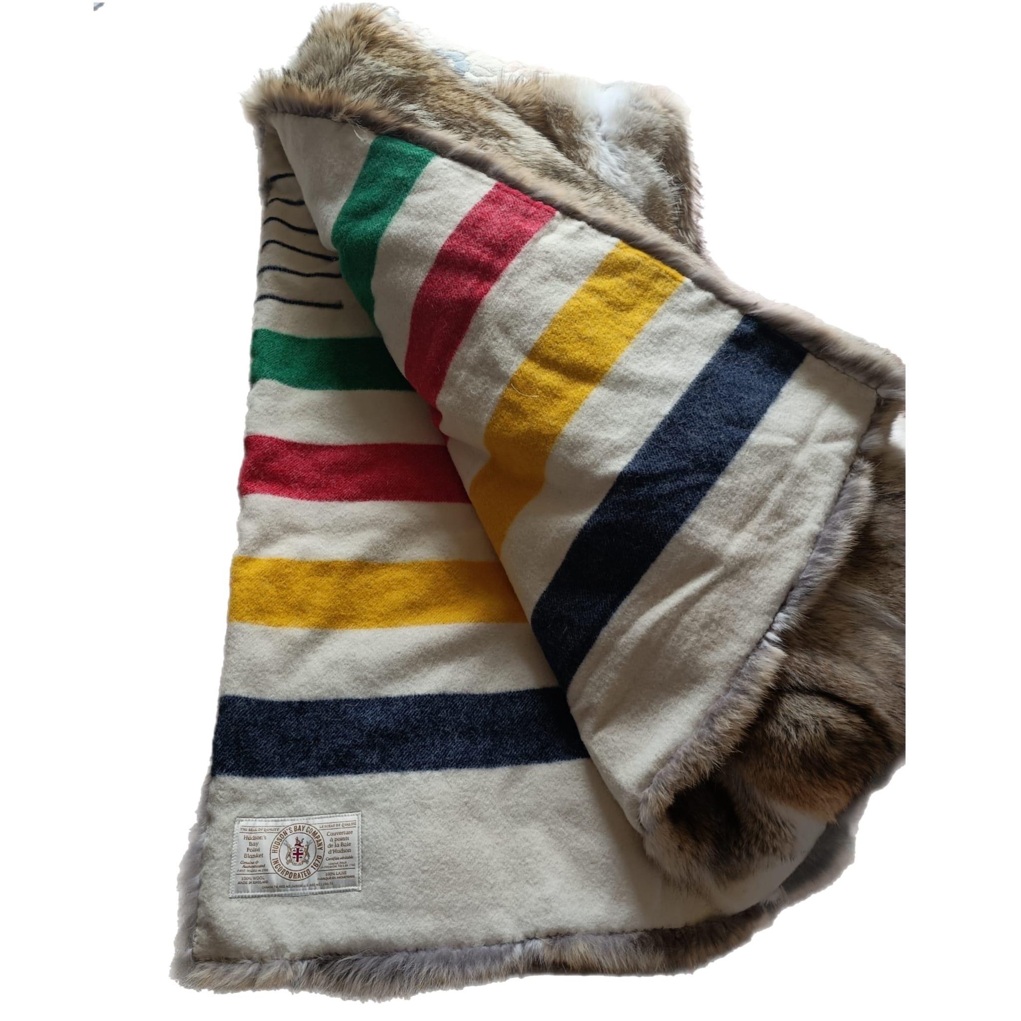 Coperta di pelliccia di coyote di Hudson Bay (grande lancio 90 