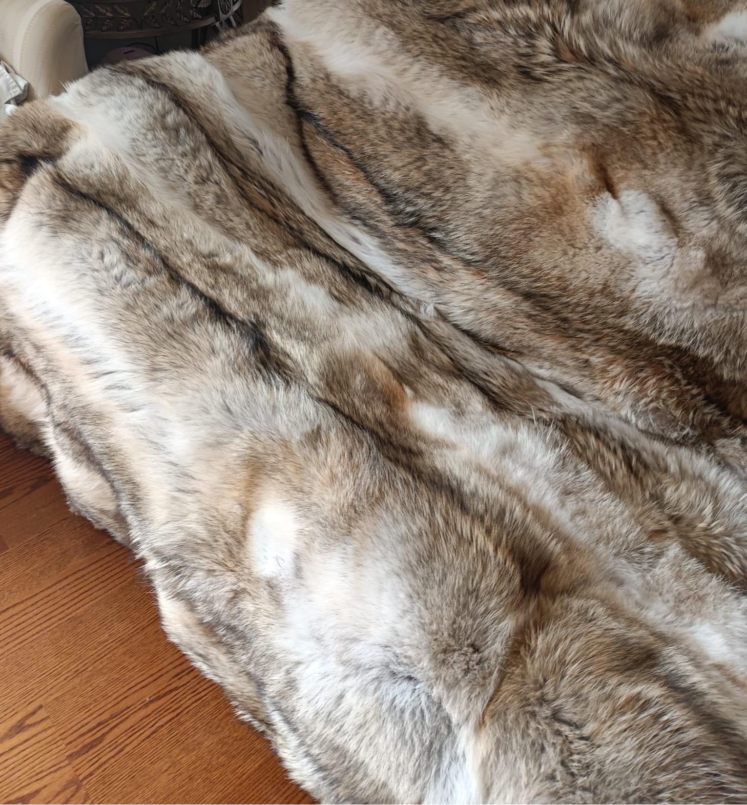 Coperta di pelliccia di coyote di Hudson Bay (grande lancio 90 